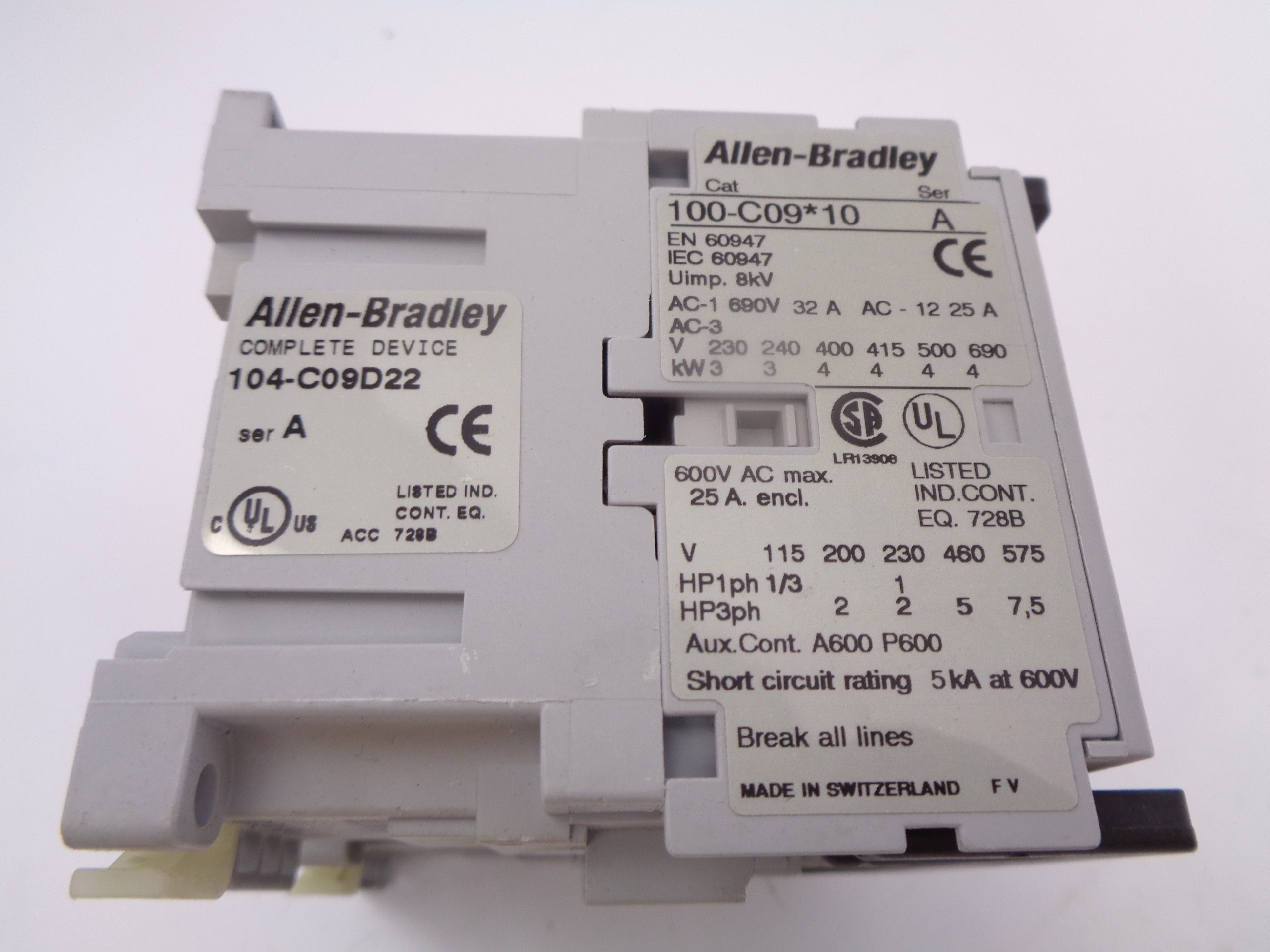 ALLEN BRADLEY 104-C09D22 SER. A 110/120V 32A NSNP