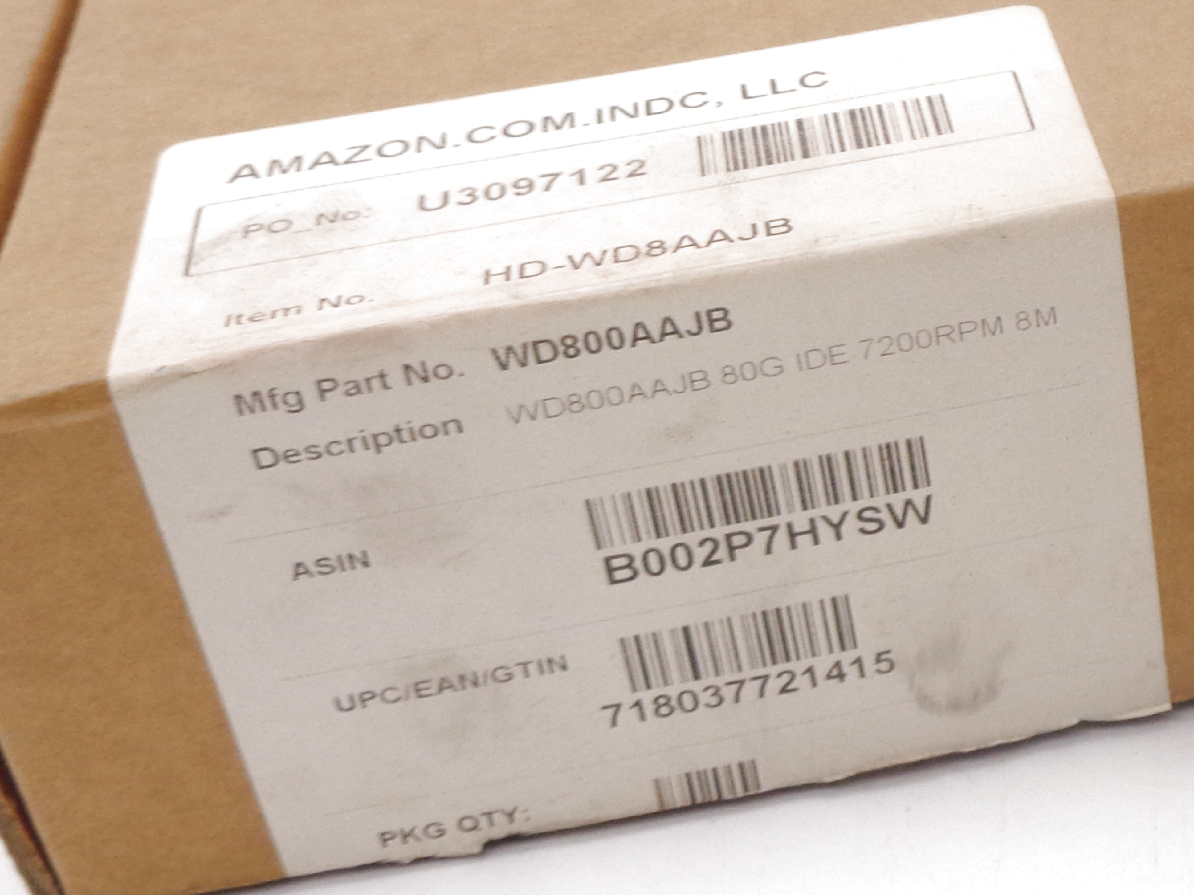 WESTERN DIGITAL WD800AAJB NSMP