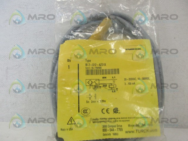 TURCK BI2-S12-AZ31X PROXIMITY SWITCH *NEW IN ORIGINAL PACKAGE*