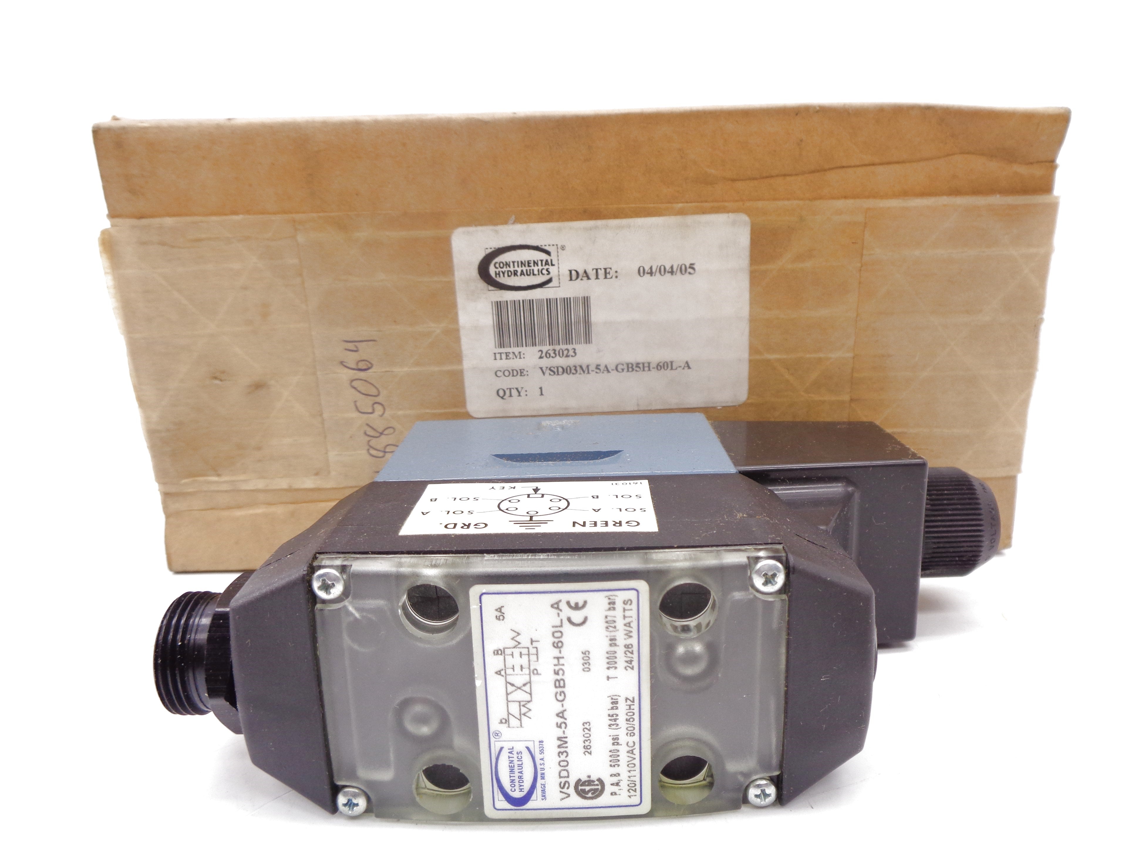 CONTINENTAL VSD03M-5A-GB5H-60L-A 120V NSMP