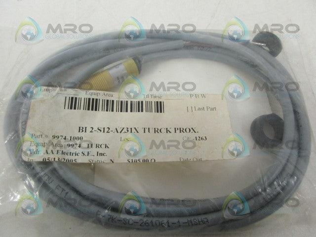 TURCK BI2-S12-AZ31X PROXIMITY SWITCH *NEW IN ORIGINAL PACKAGE*