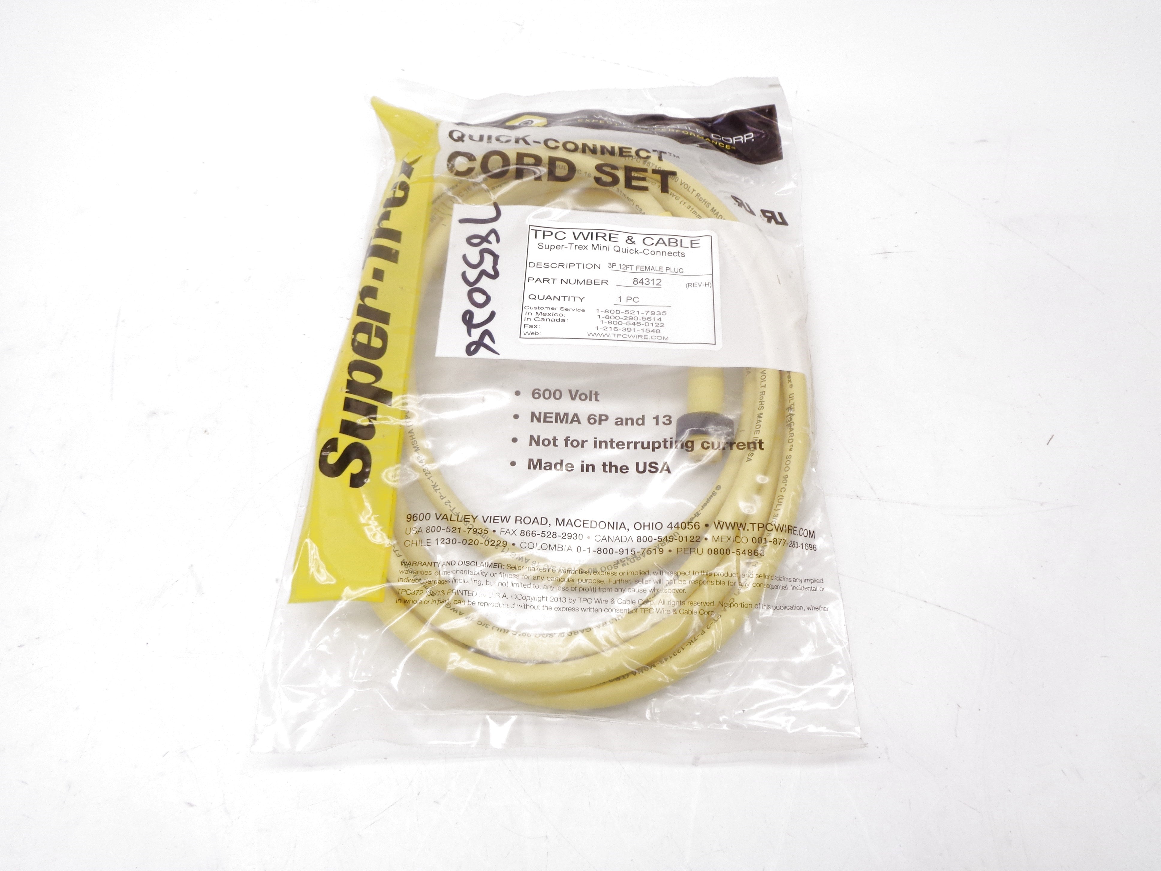 TPC WIRE&CABLE 84312 NSMP