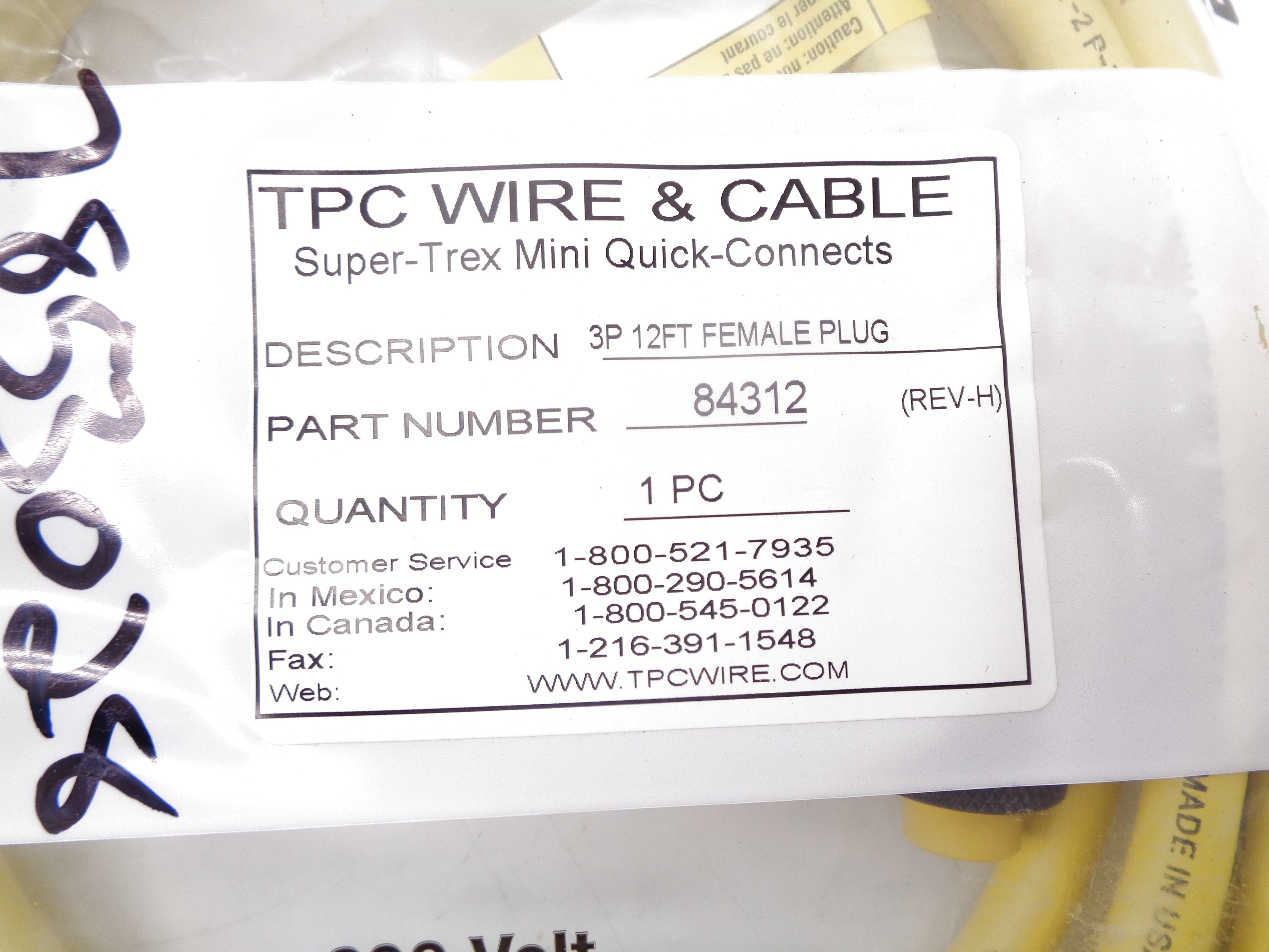 TPC WIRE&CABLE 84312 NSMP
