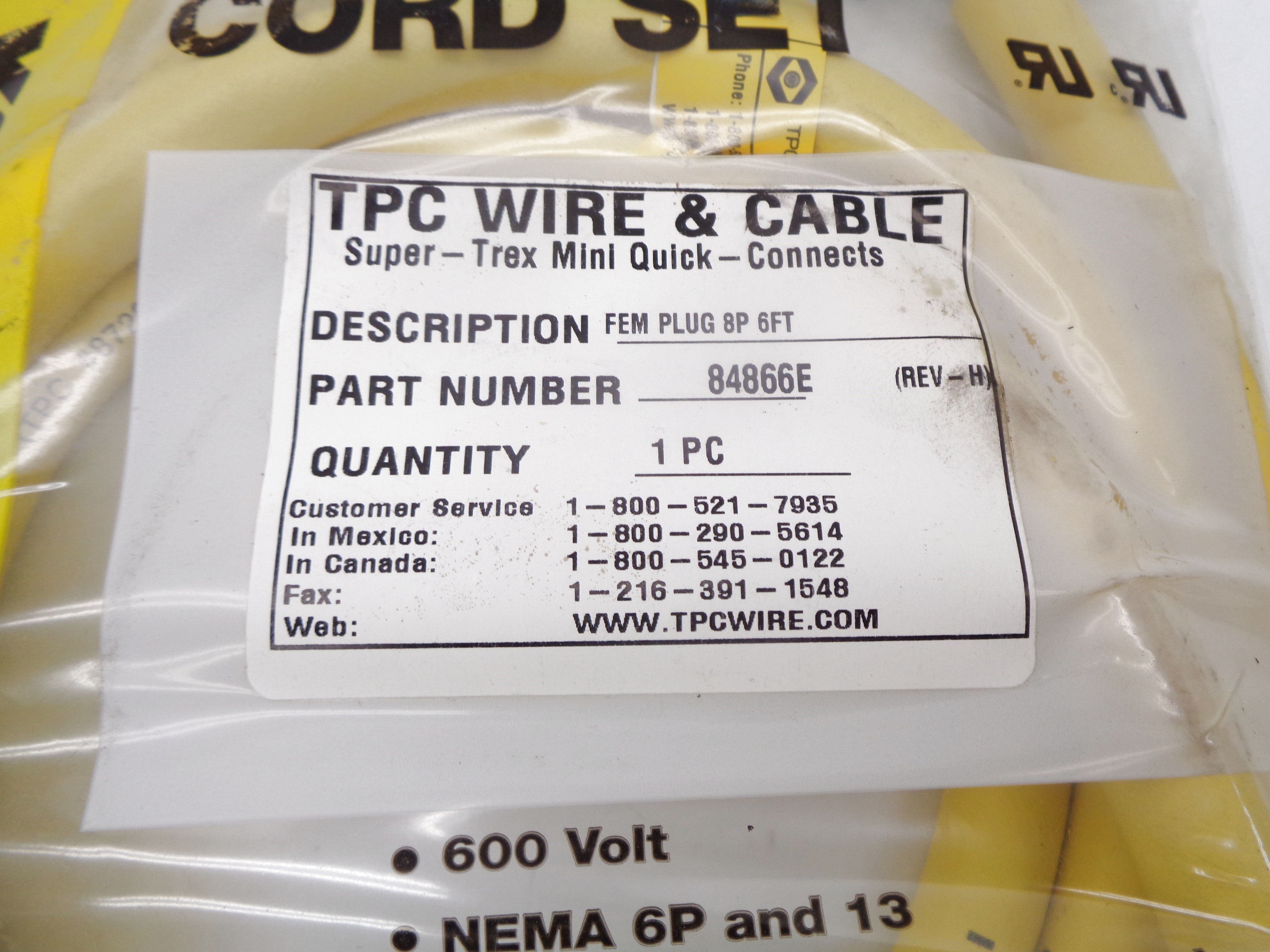 TPC WIRE&CABLE 84866E NSMP