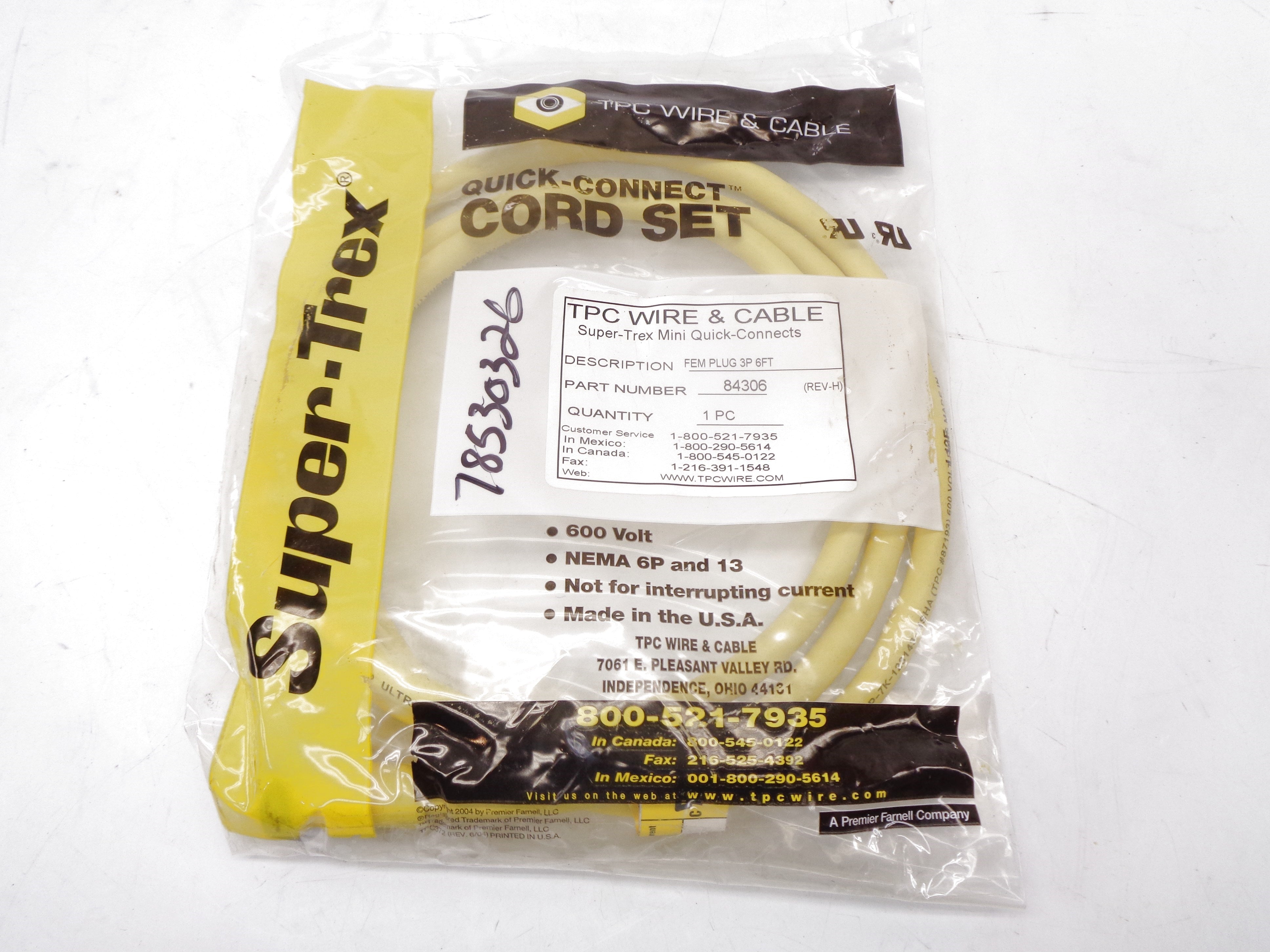TPC WIRE & CABLE 84306 NSMP