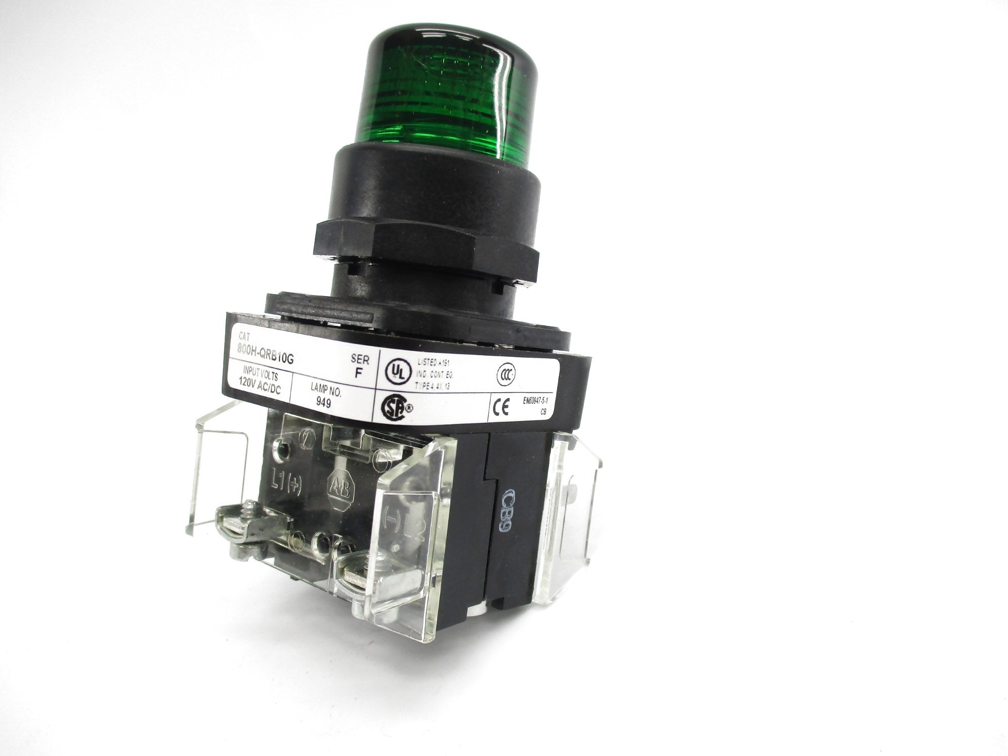 ALLEN BRADLEY 800H-QRB10G SER. F (WH) NSMP