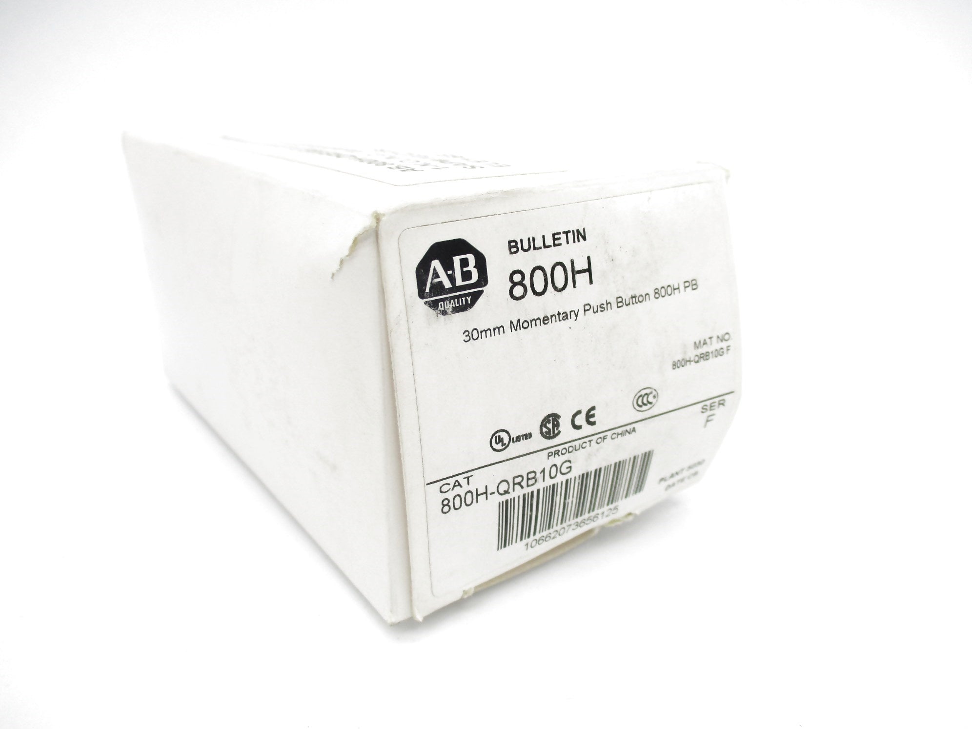 ALLEN BRADLEY 800H-QRB10G SER. F (WH) NSMP