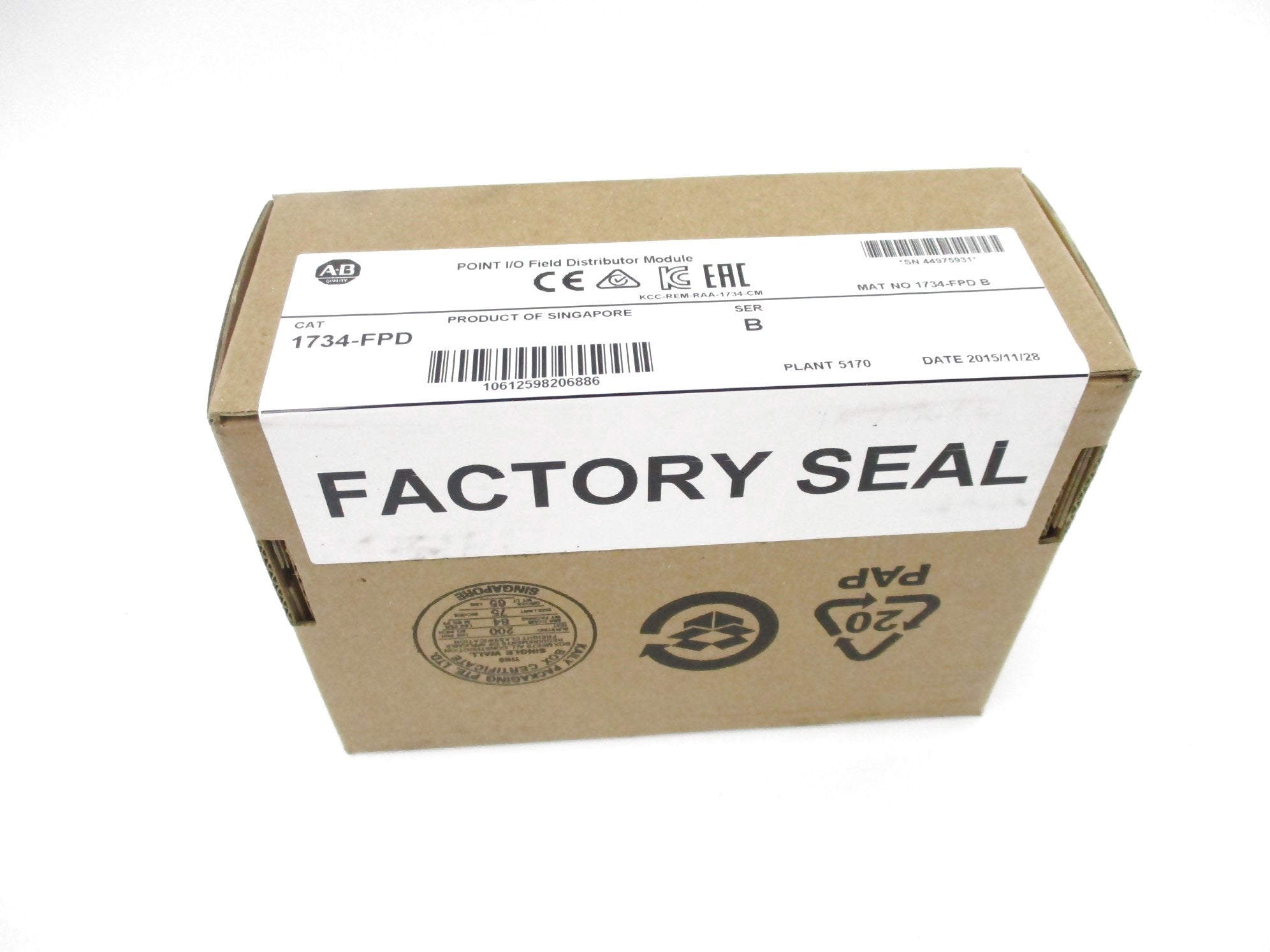 ALLEN BRADLEY 1734-FPD SER. B DATE: 2015 NSFS