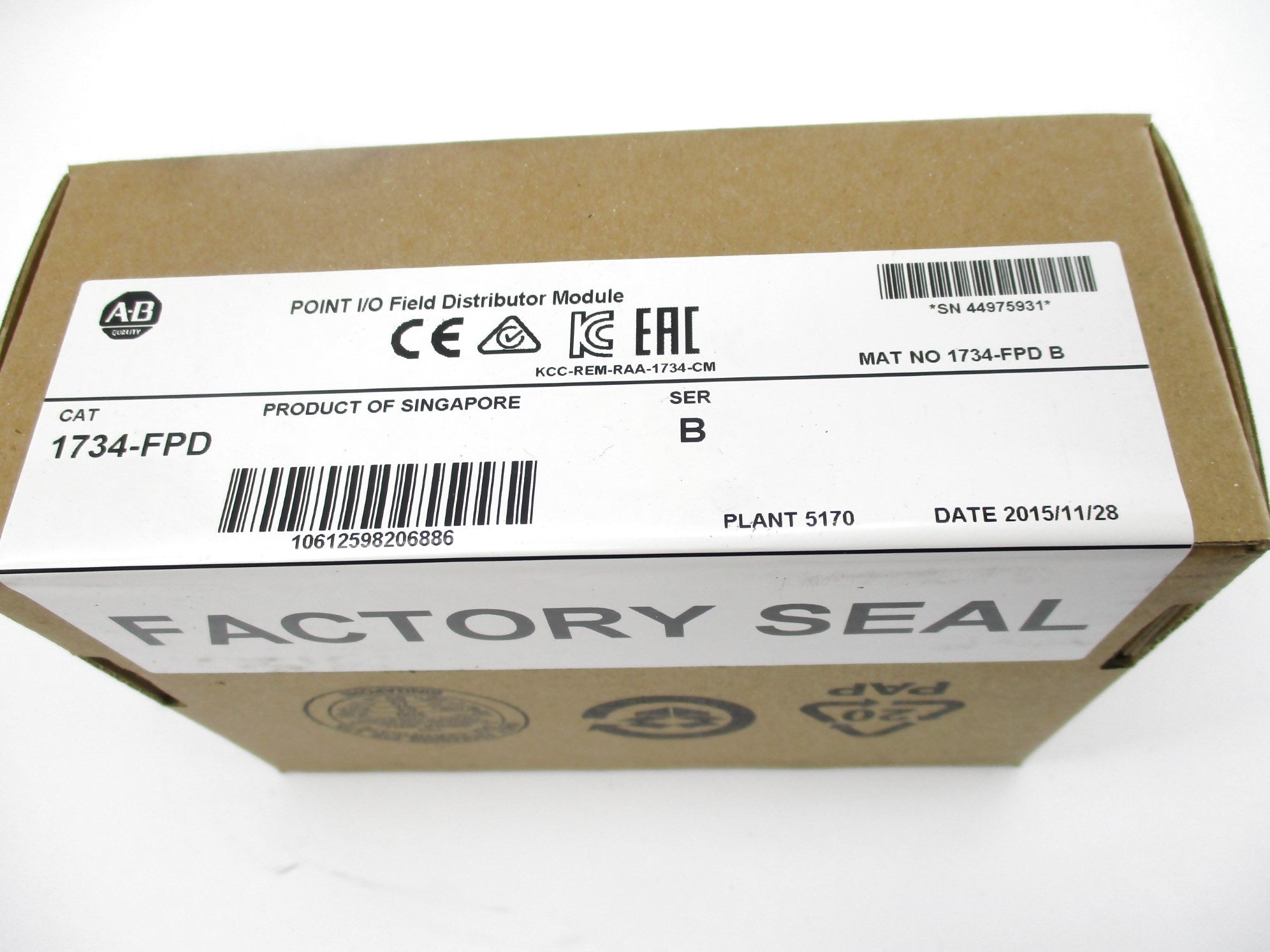 ALLEN BRADLEY 1734-FPD SER. B DATE: 2015 NSFS