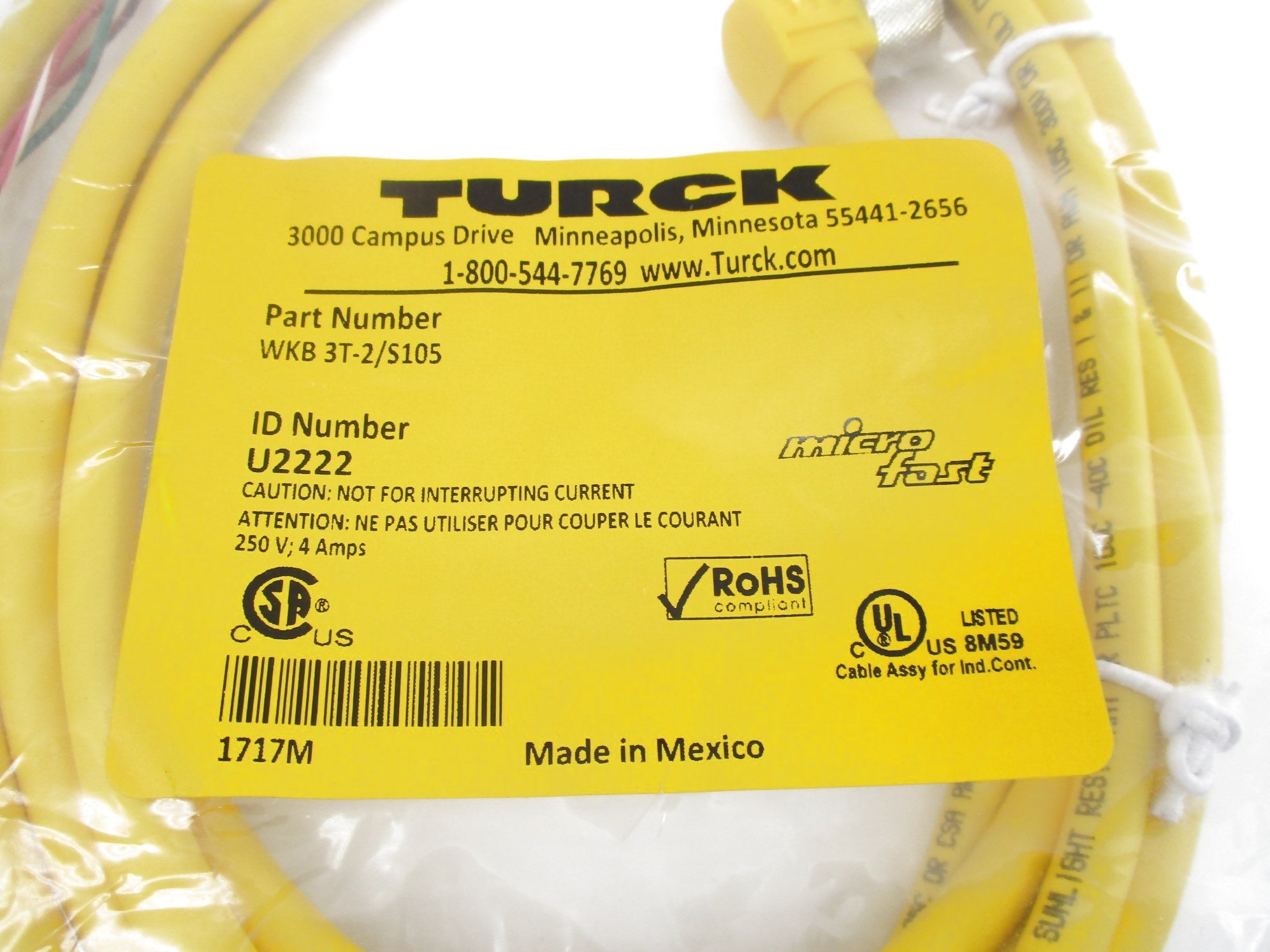 TURCK WKB3T-2/S105 NSMP