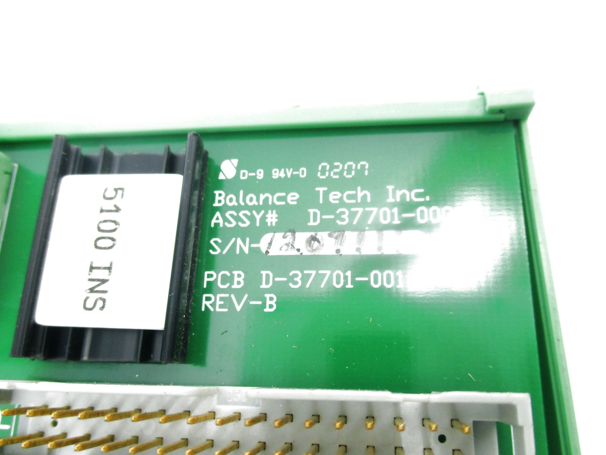 BALANCE TECHNOLOGY D-37701-001 REV. B NSNP