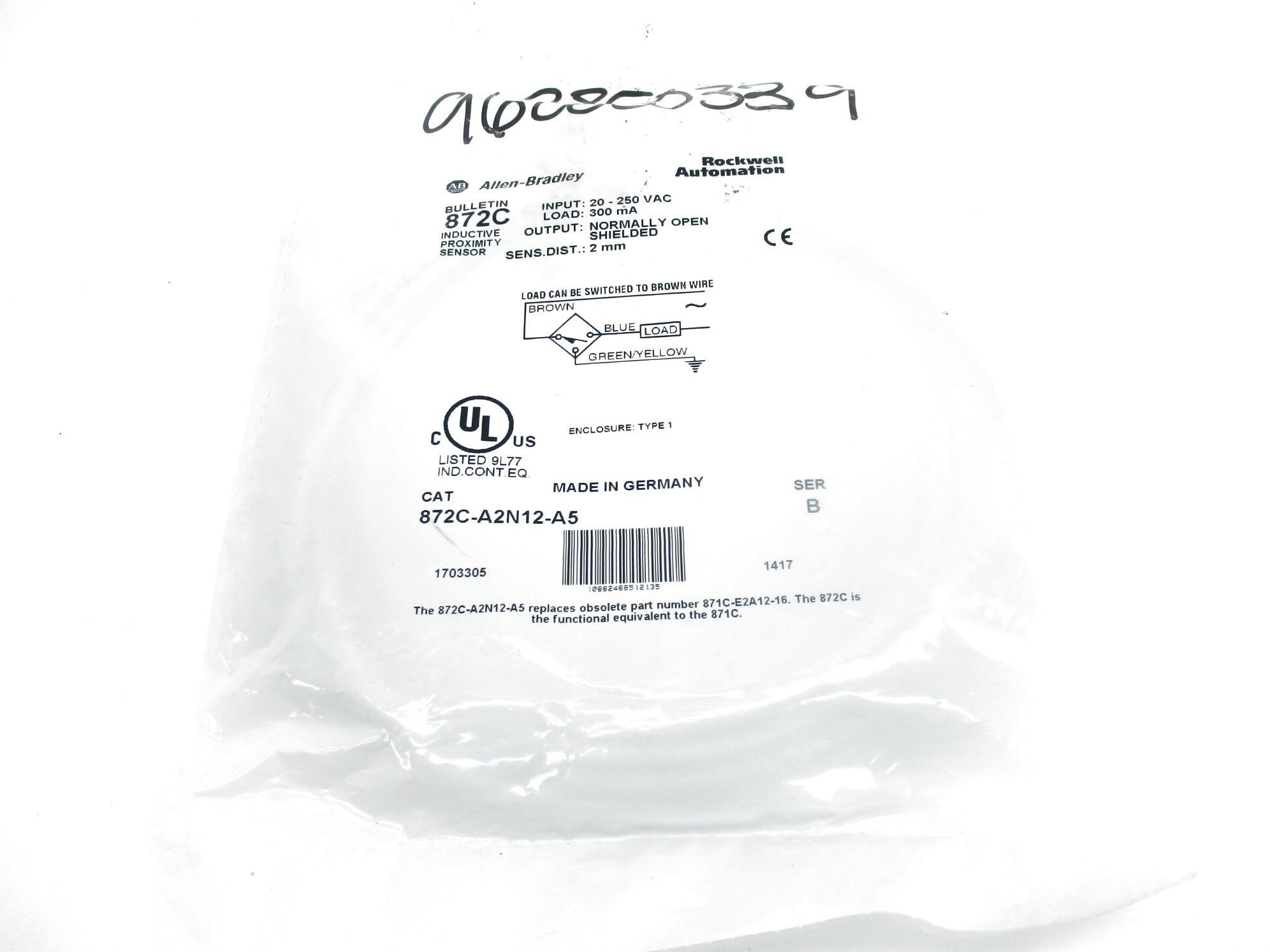 ALLEN BRADLEY 872C-A2N12-A5 SER. B NSMP
