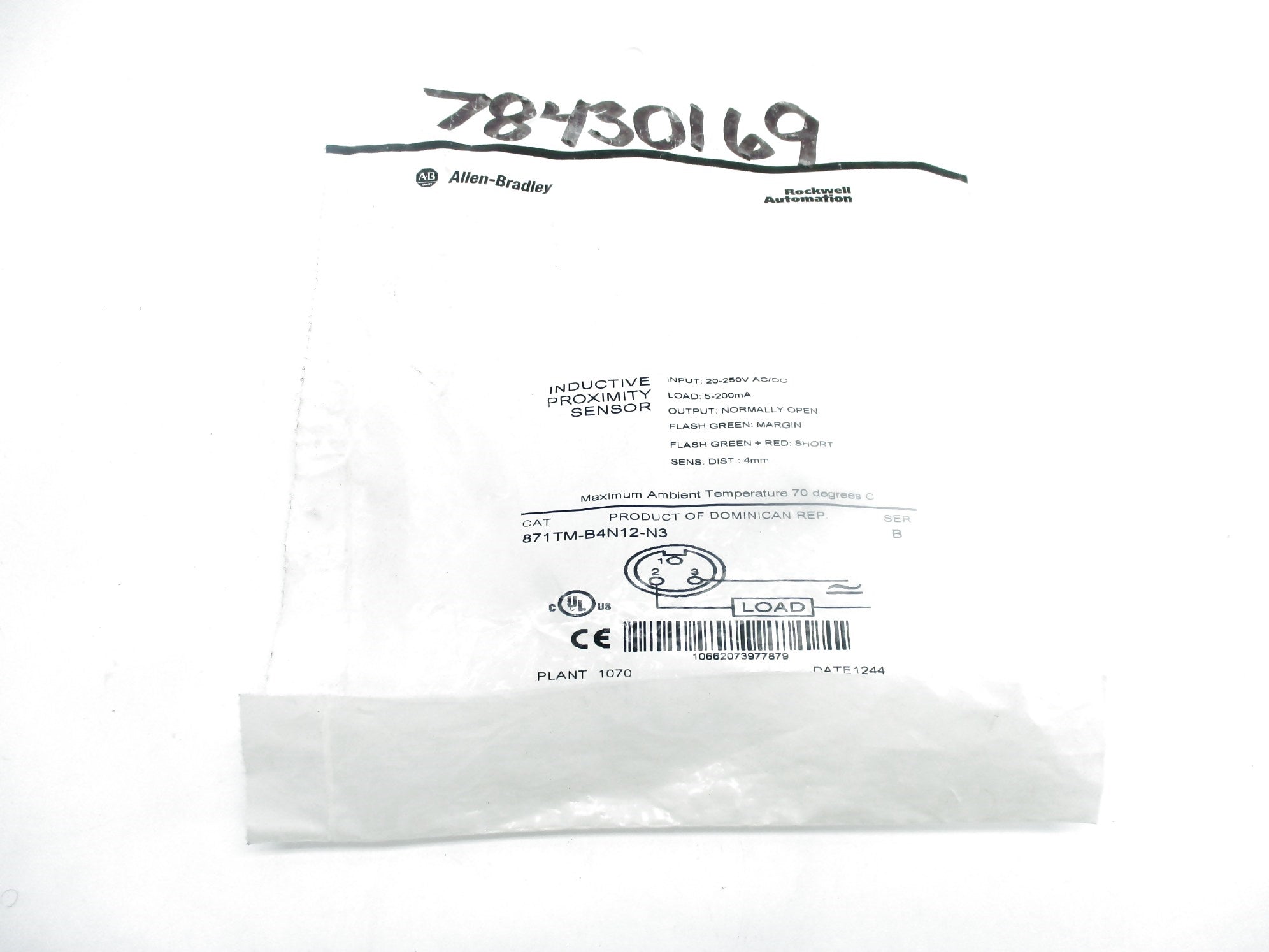 ALLEN BRADLEY 871TM-B4N12-N3 SER. B NSMP