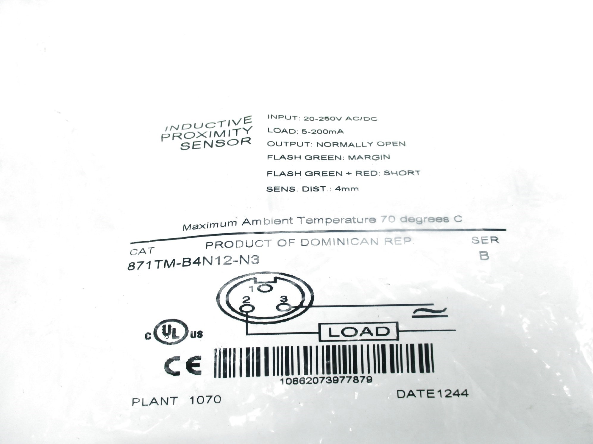 ALLEN BRADLEY 871TM-B4N12-N3 SER. B NSMP