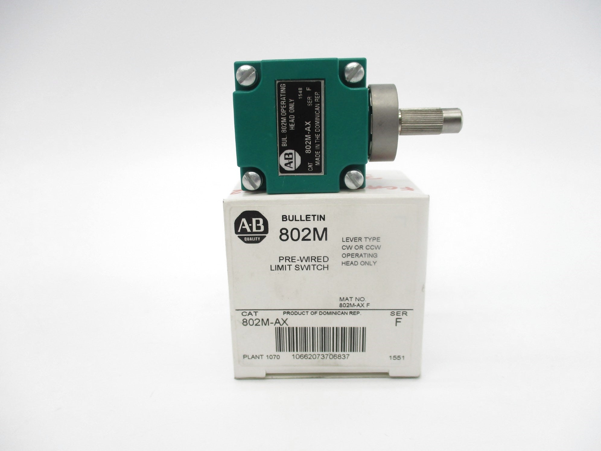 ALLEN BRADLEY 802M-AX SER. F (WH) NSMP