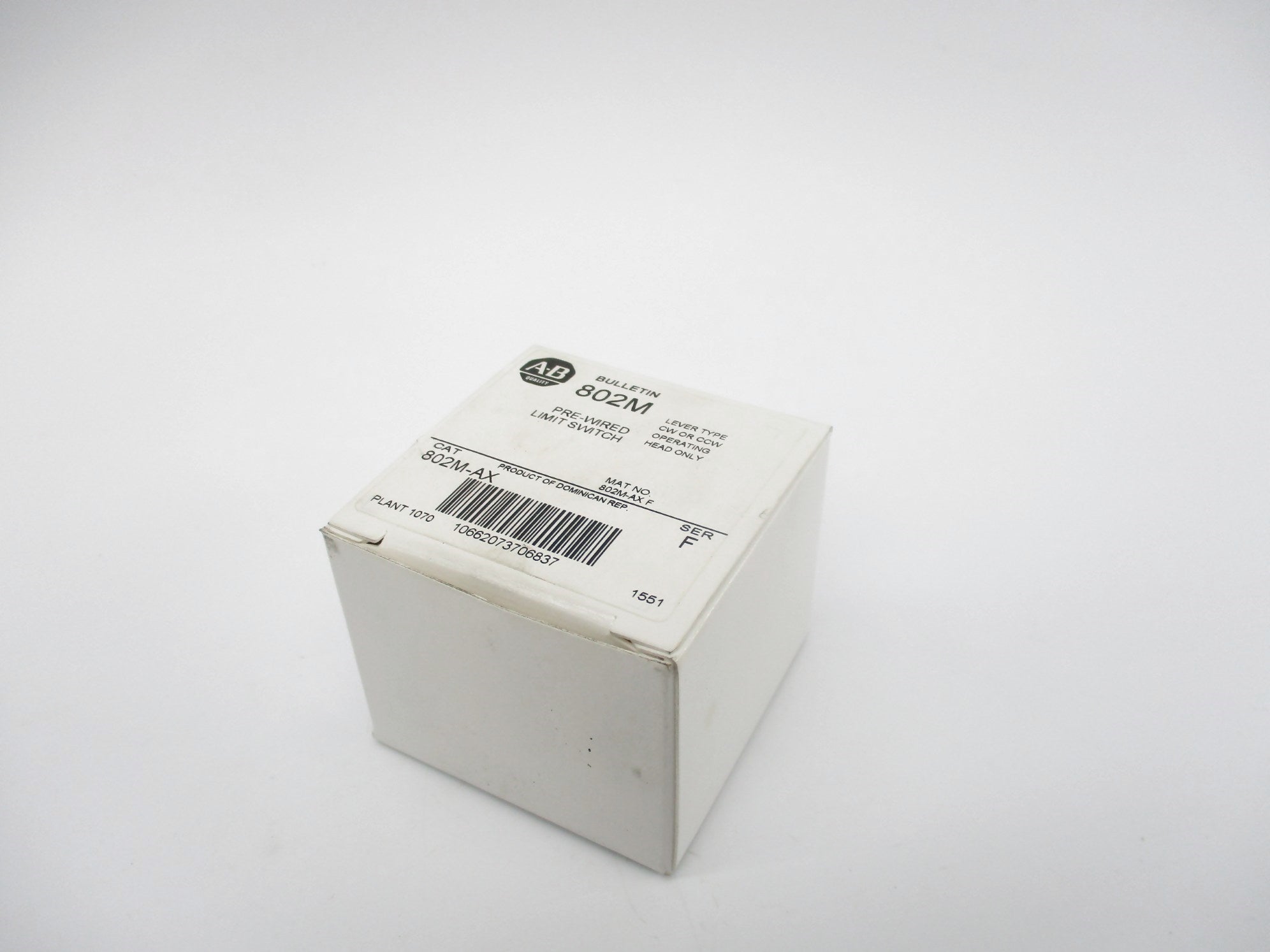 ALLEN BRADLEY 802M-AX SER. F (WH) NSMP