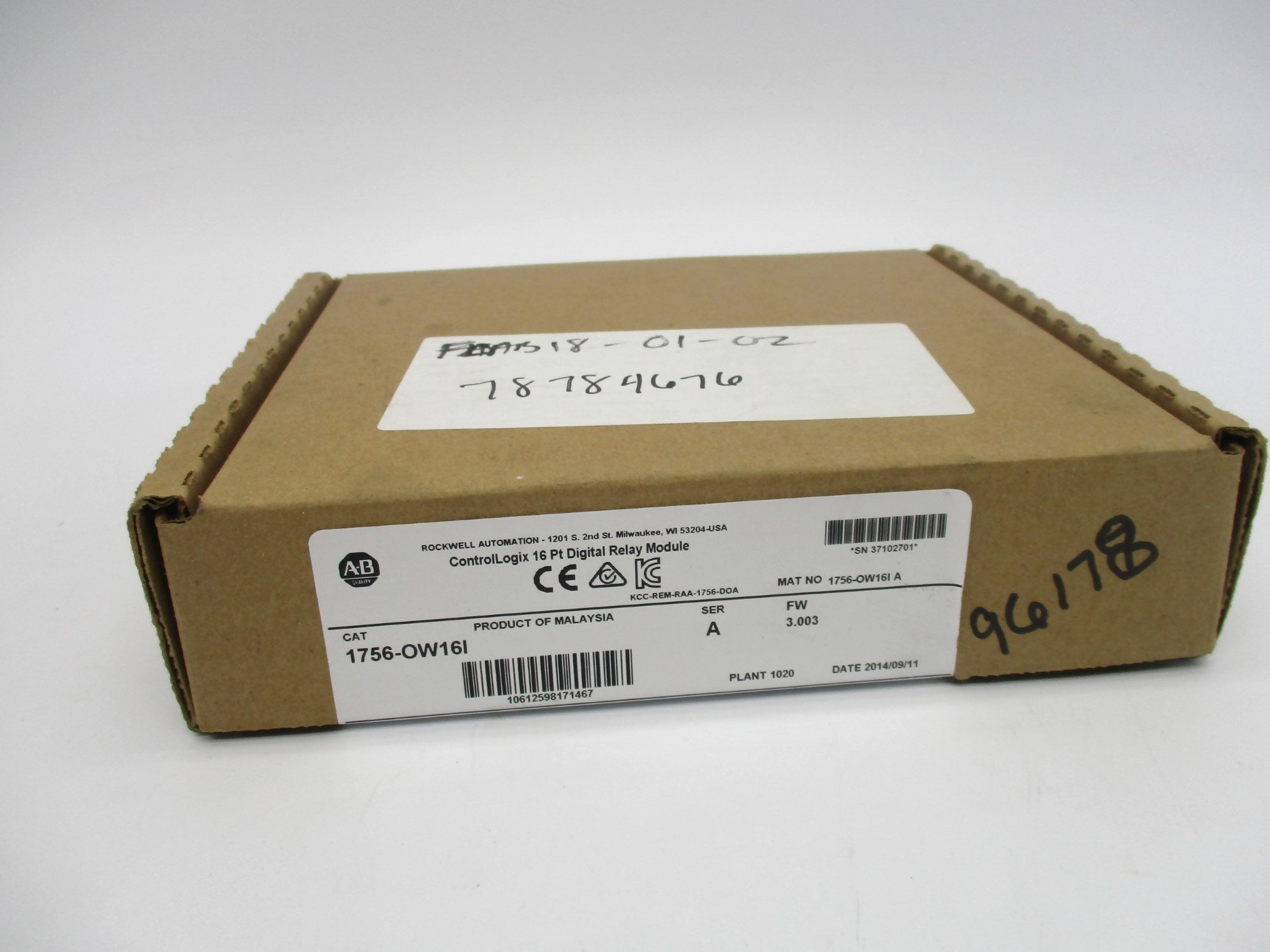 ALLEN BRADLEY 1756-OW16I SER. A F/W 3.003 DATE: 2014 NSFS