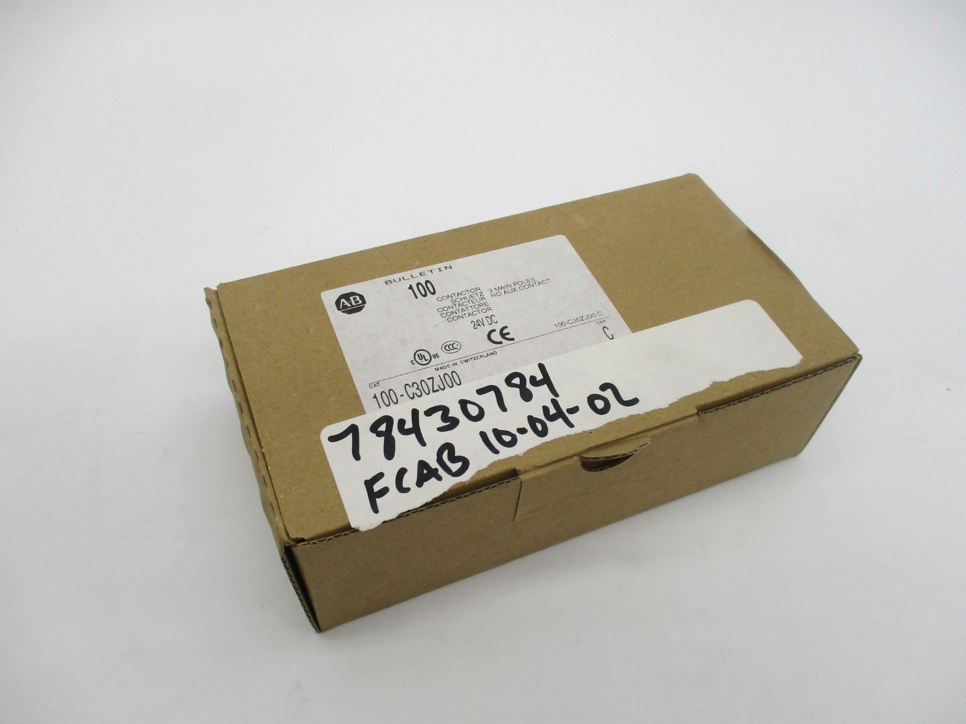 ALLEN BRADLEY 100-C30ZJ00 SER. C 24V (BR/WH) NSMP