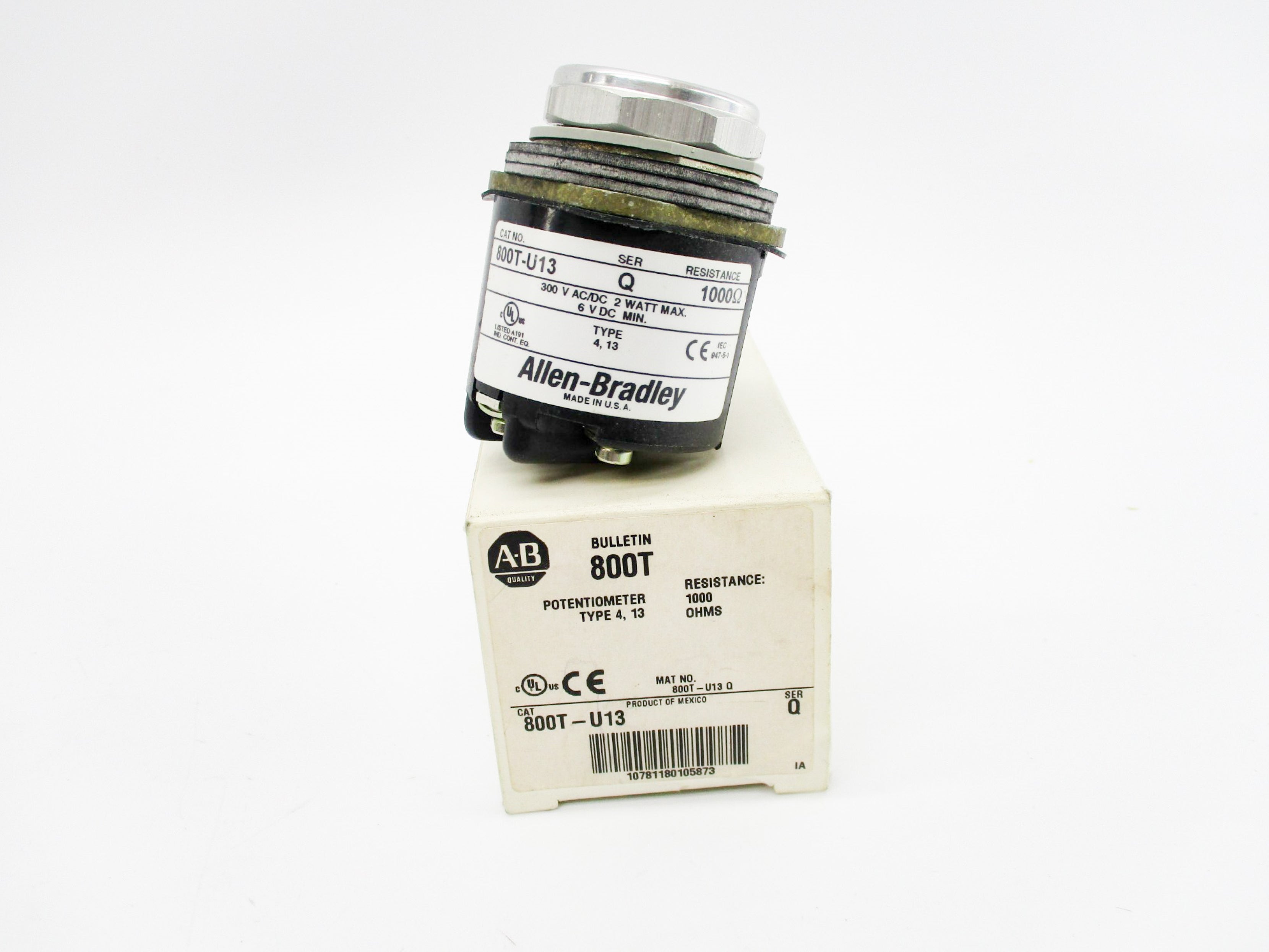ALLEN BRADLEY 800T-U13 SER. Q (AS PICTURED) (WH) NSMP