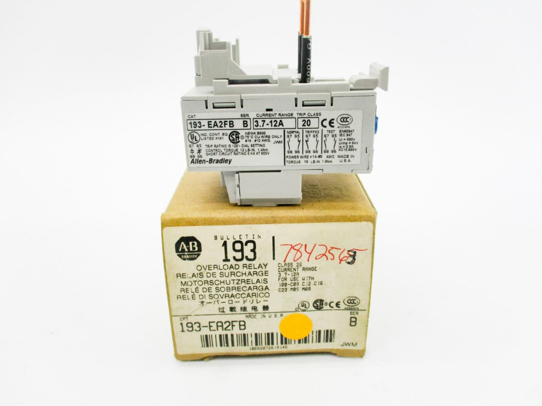 ALLEN BRADLEY 193-EA2FB SER. B 3.7-12A (BR/WH) NSMP