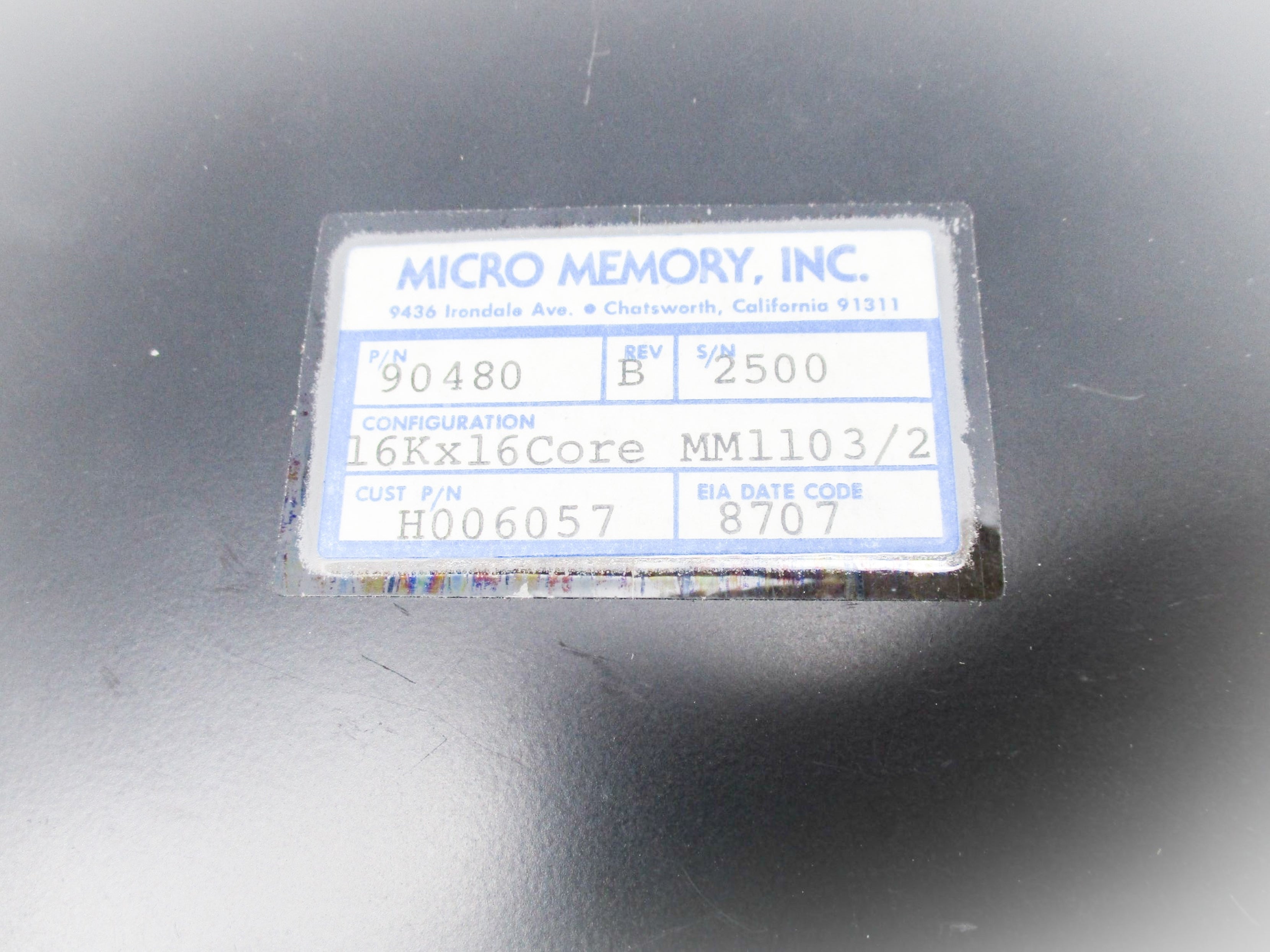 MICRO MEMORY 90480 REV. A UNMP