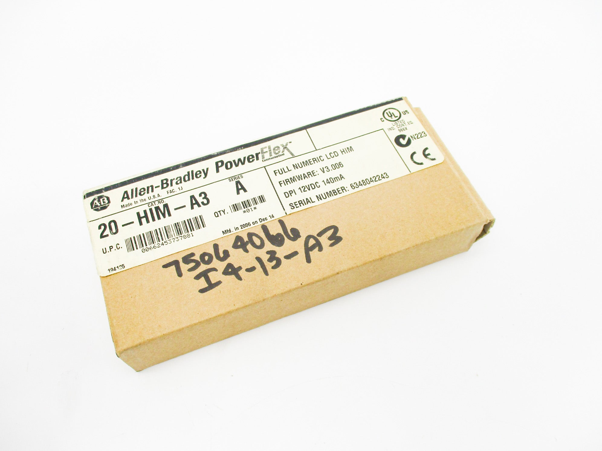ALLEN BRADLEY 20-HIM-A3 SER. A F/W 3.006 NSMP