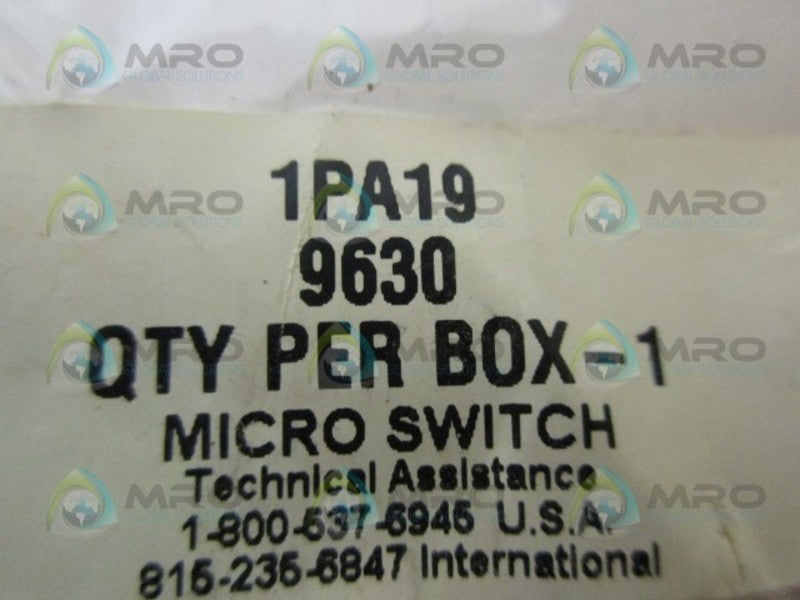 MICRO SWITCH 1PA19 9630 HARDWARE KIT *NEW IN FACTORY BAG*