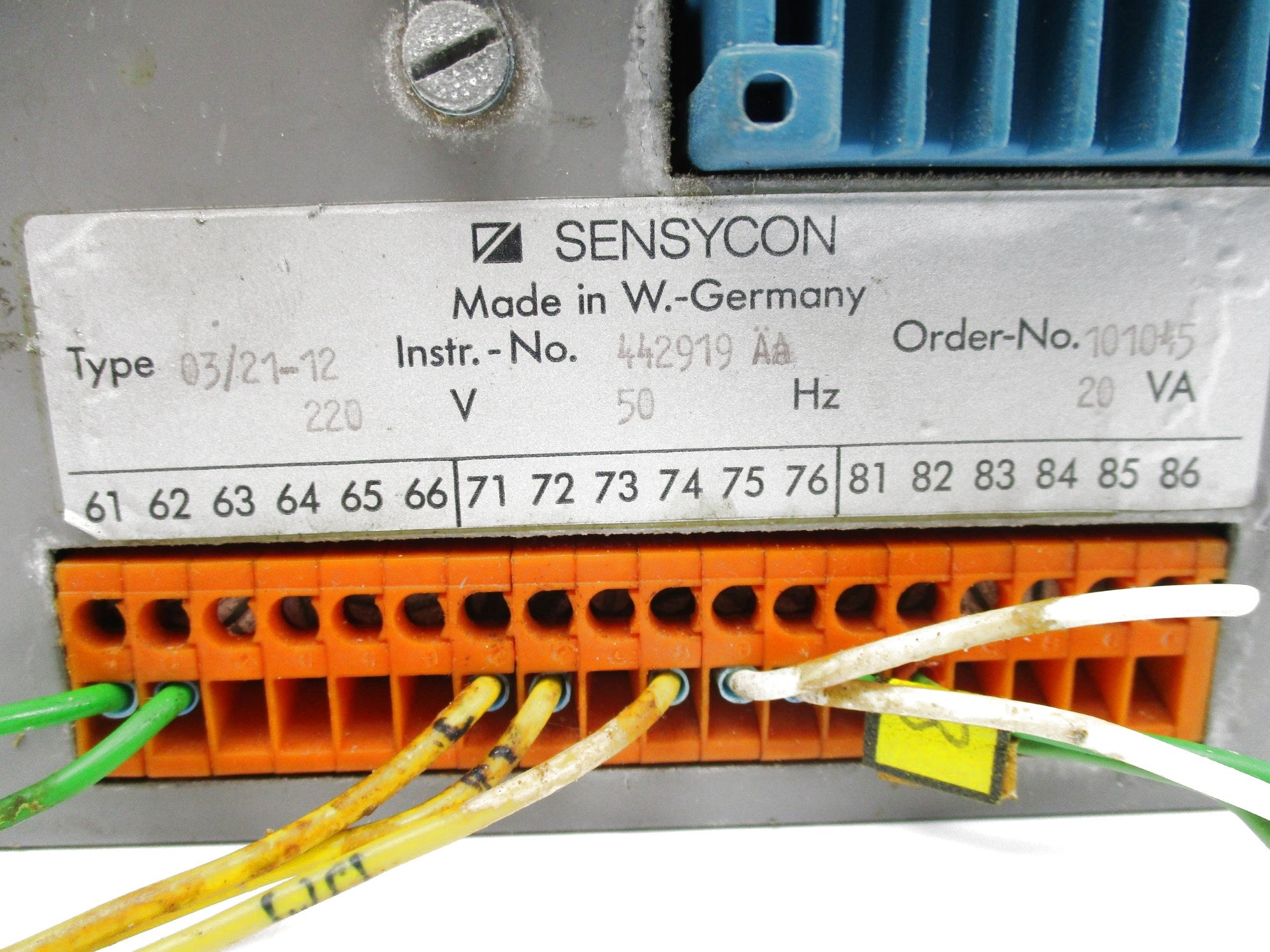 SENSYCON 03/21-12 (AS PICTURED) UNMP