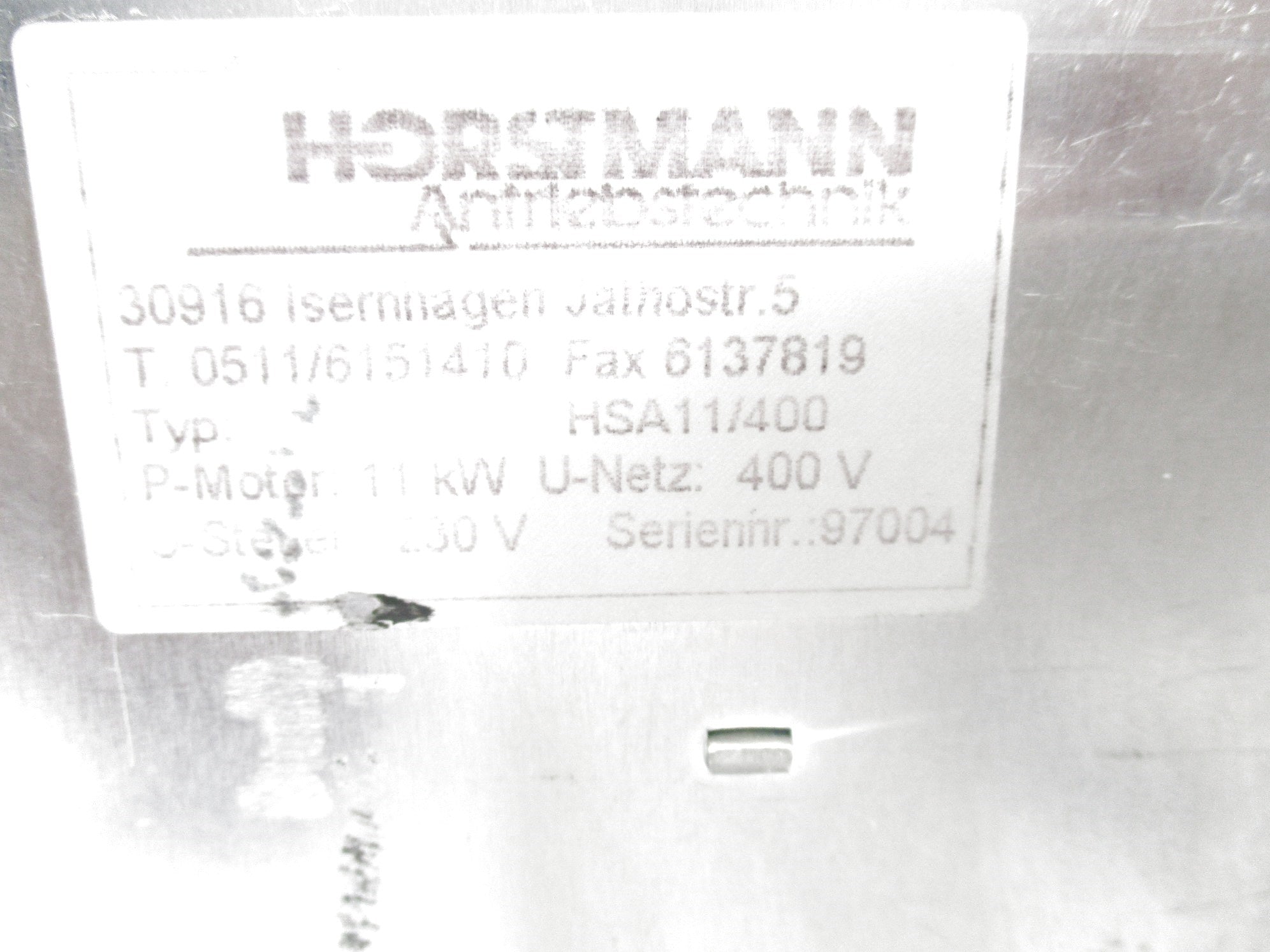 HORSTMANN T.0511/6151410-HSA11/400 UNMP