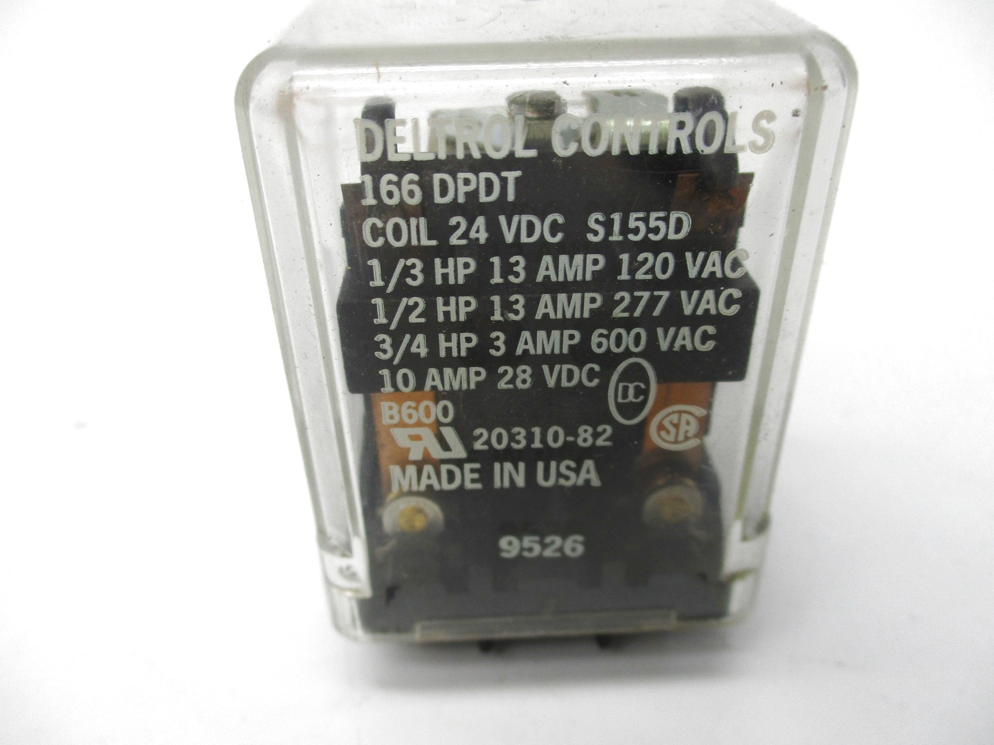 DELTROL CONTROLS 166DPDT 24V 10A UNMP