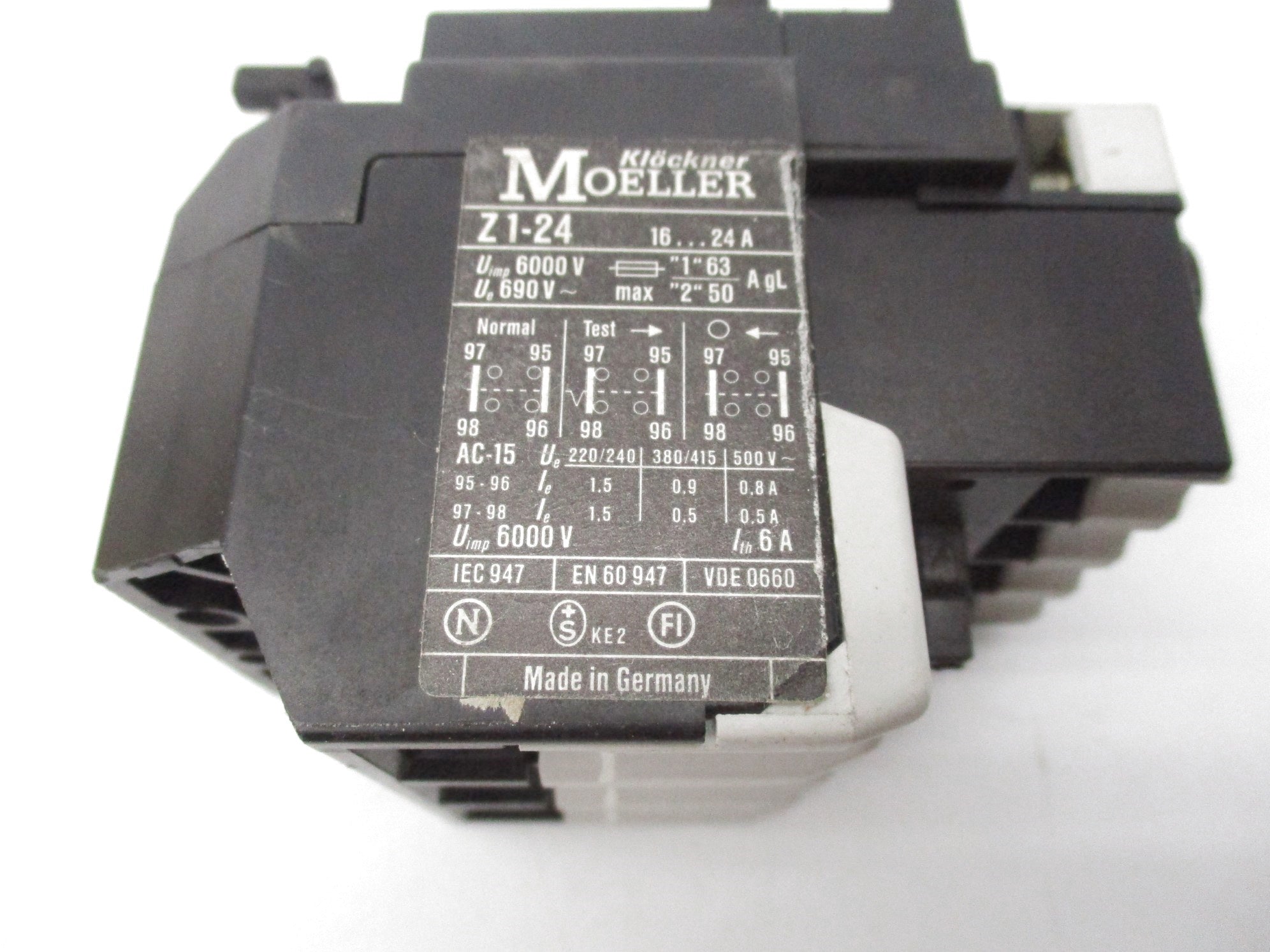 KLOCKNER MOELLER Z1-24 6000V 16-24A UNMP