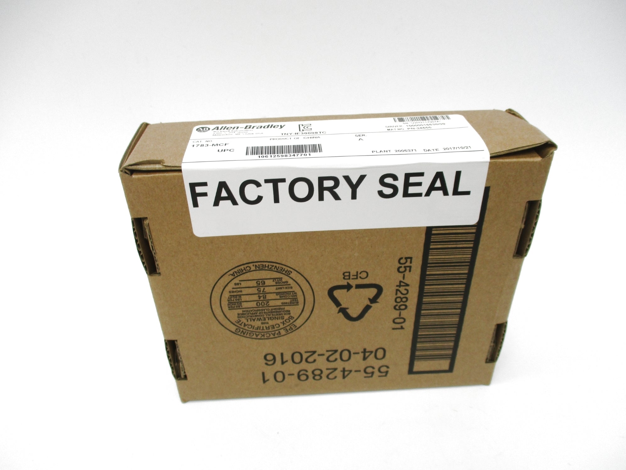 ALLEN BRADLEY 1783-MCF SER. A DATE: 2017 (BR/WH) NSFS