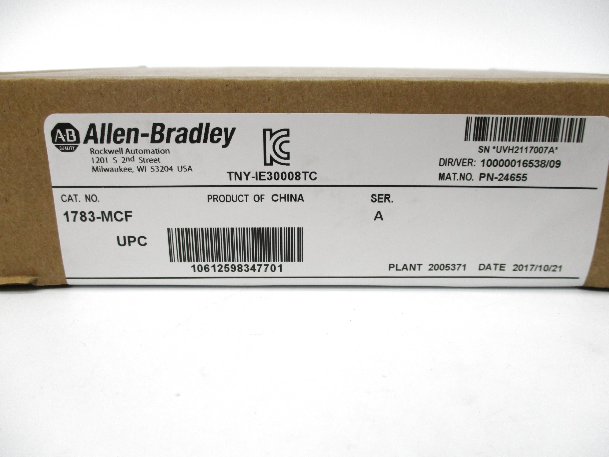 ALLEN BRADLEY 1783-MCF SER. A DATE: 2017 (BR/WH) NSFS