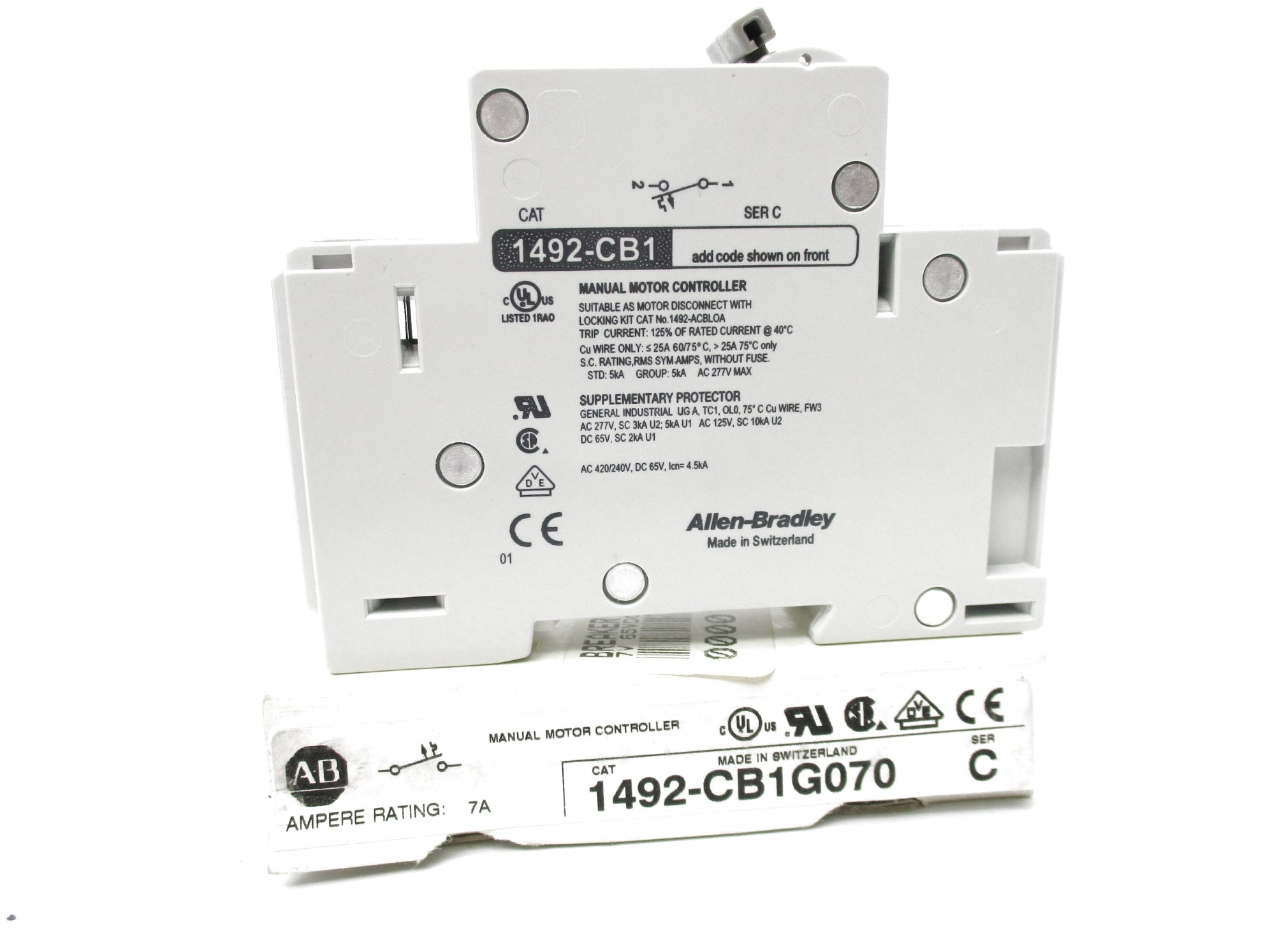 ALLEN BRADLEY 1492-CB1G070 SER. C 7A 277VAC NSMP