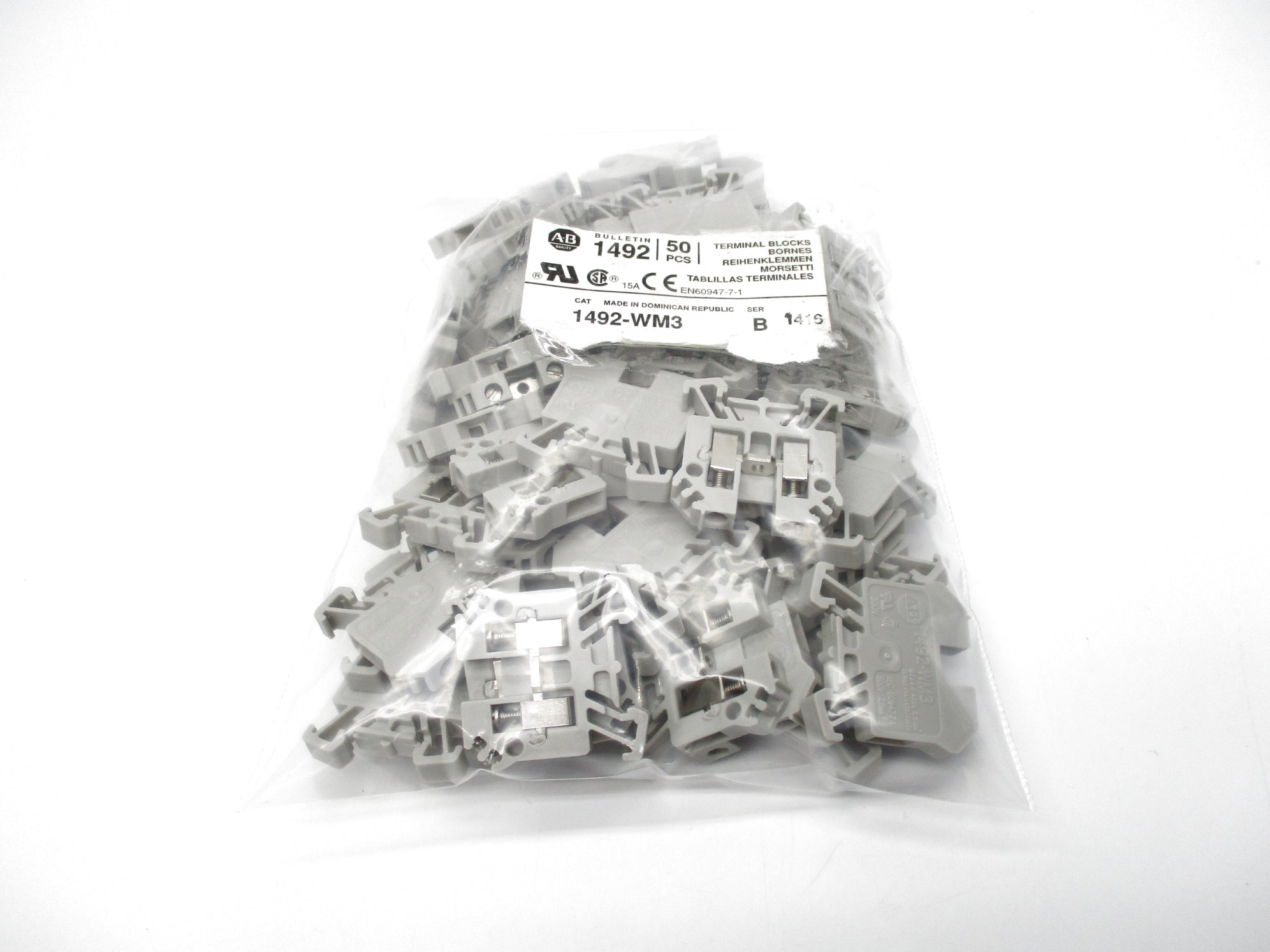 ALLEN BRADLEY 1492-WM3 SER. B (PKG OF 50) NSMP