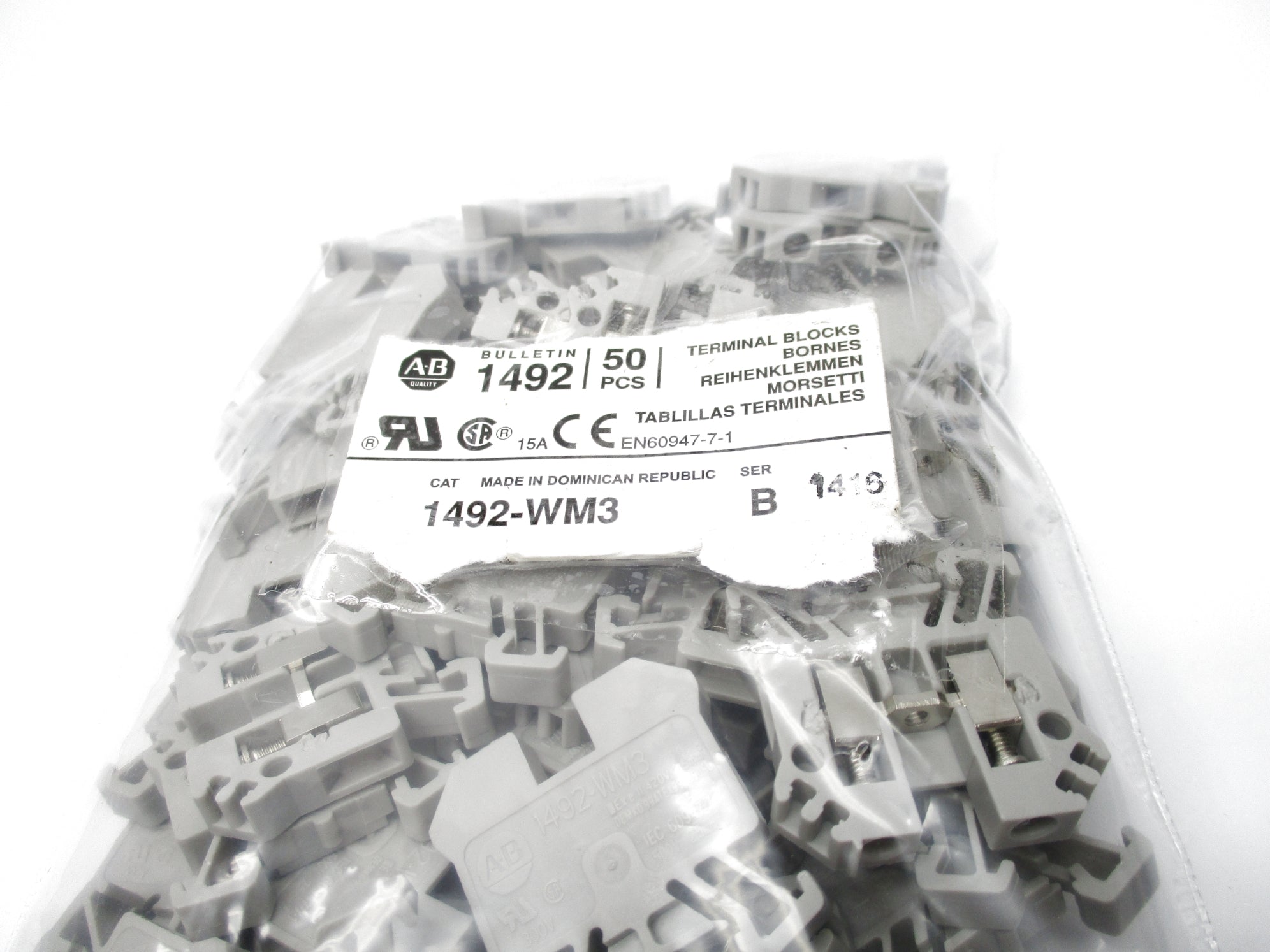 ALLEN BRADLEY 1492-WM3 SER. B (PKG OF 50) NSMP