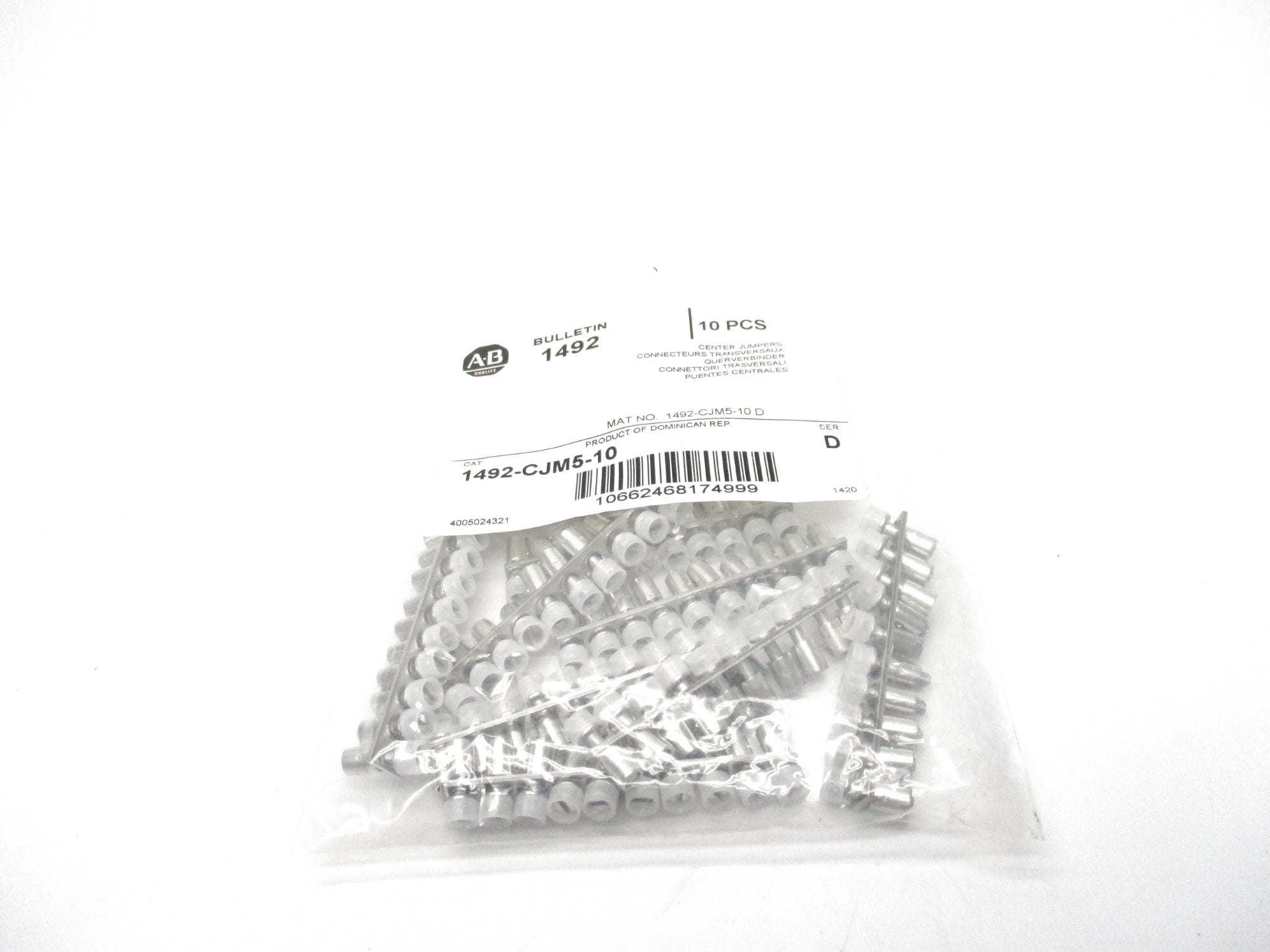 ALLEN BRADLEY 1492-CJM5-10 SER. D (PKG OF 10)  NSMP