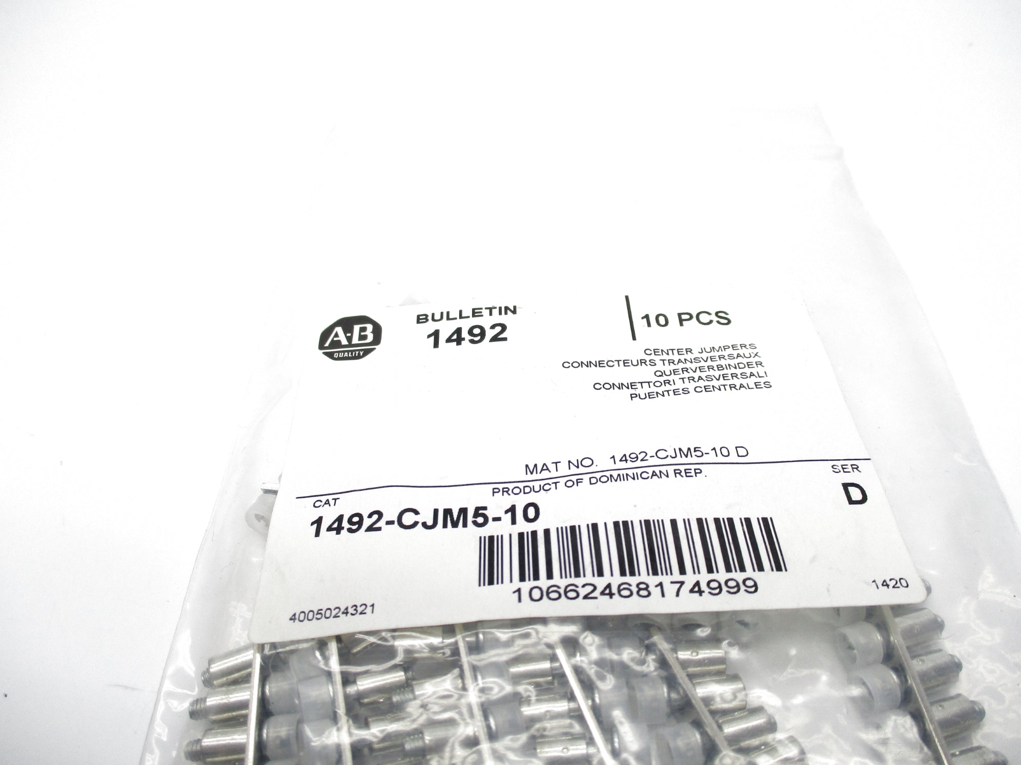 ALLEN BRADLEY 1492-CJM5-10 SER. D (PKG OF 10)  NSMP