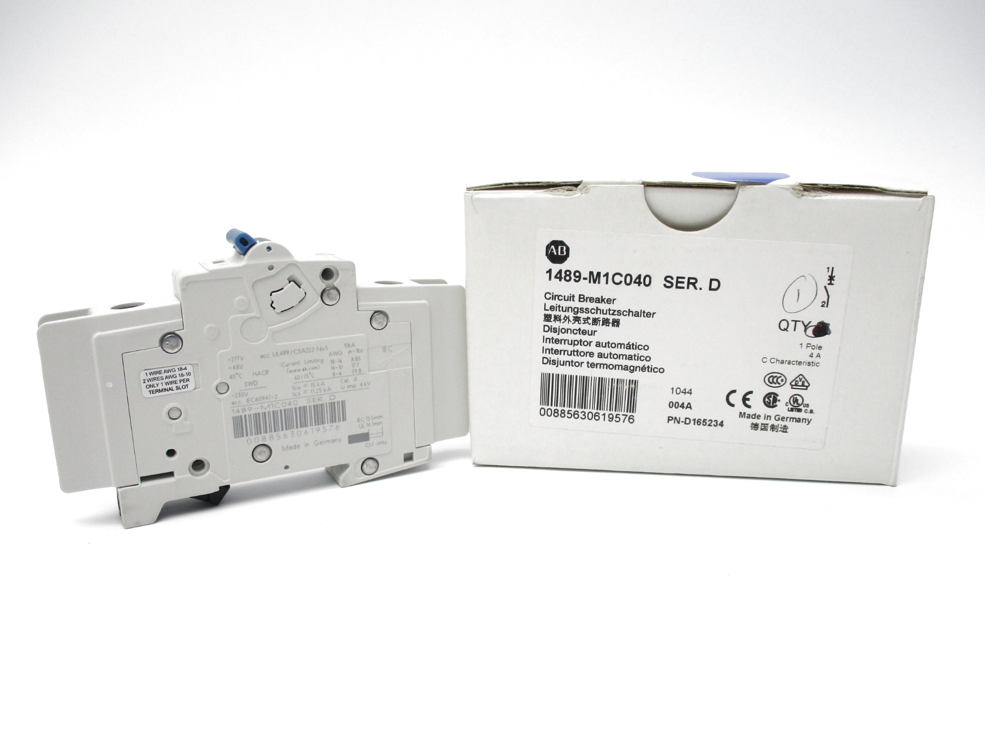 ALLEN BRADLEY 1489-M1C040 SER. D 277V 4A NSMP