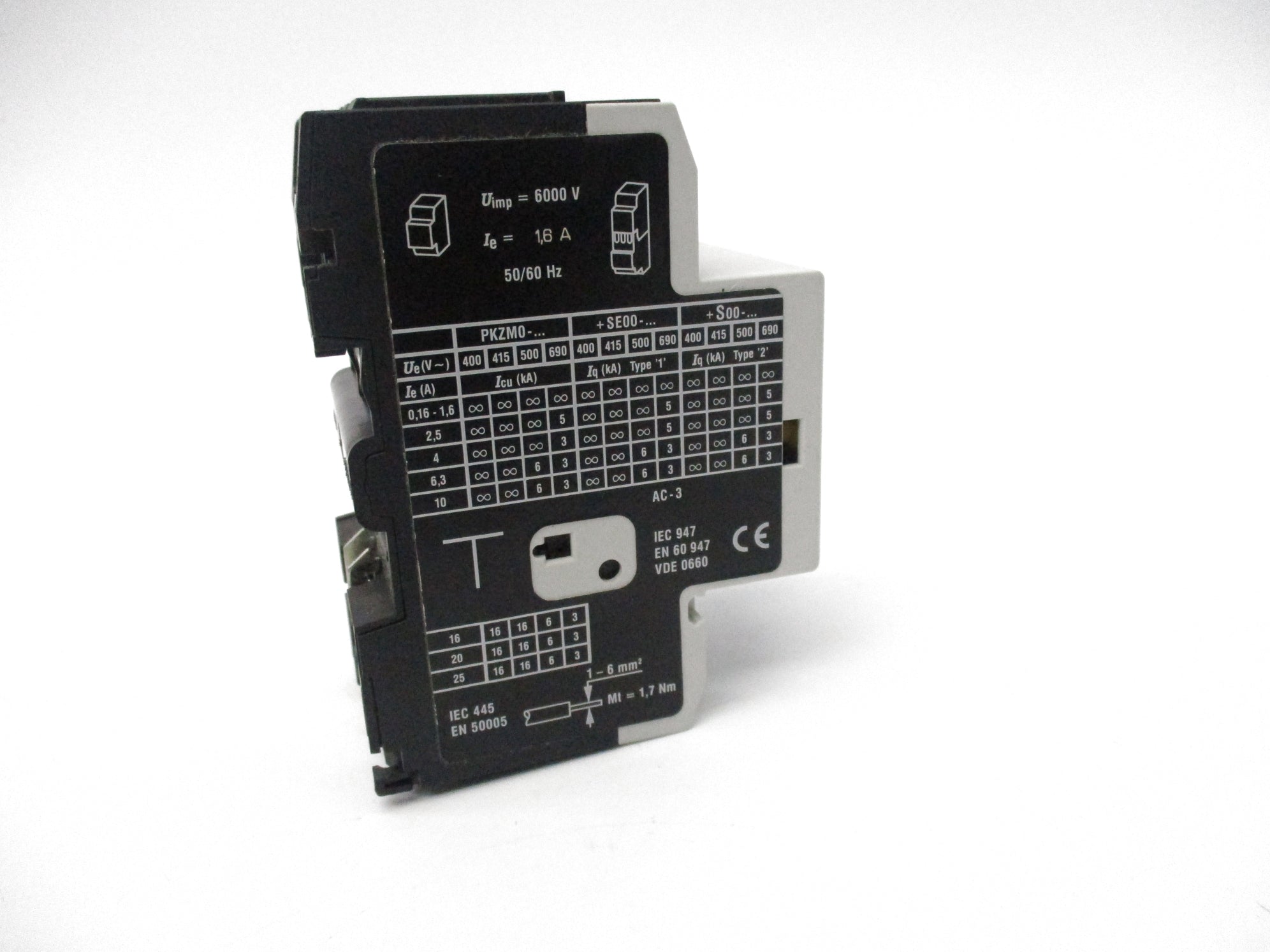 KLOCKNER MOELLER PKZM0-1,6 1.0-1.6A 6000V NSMP