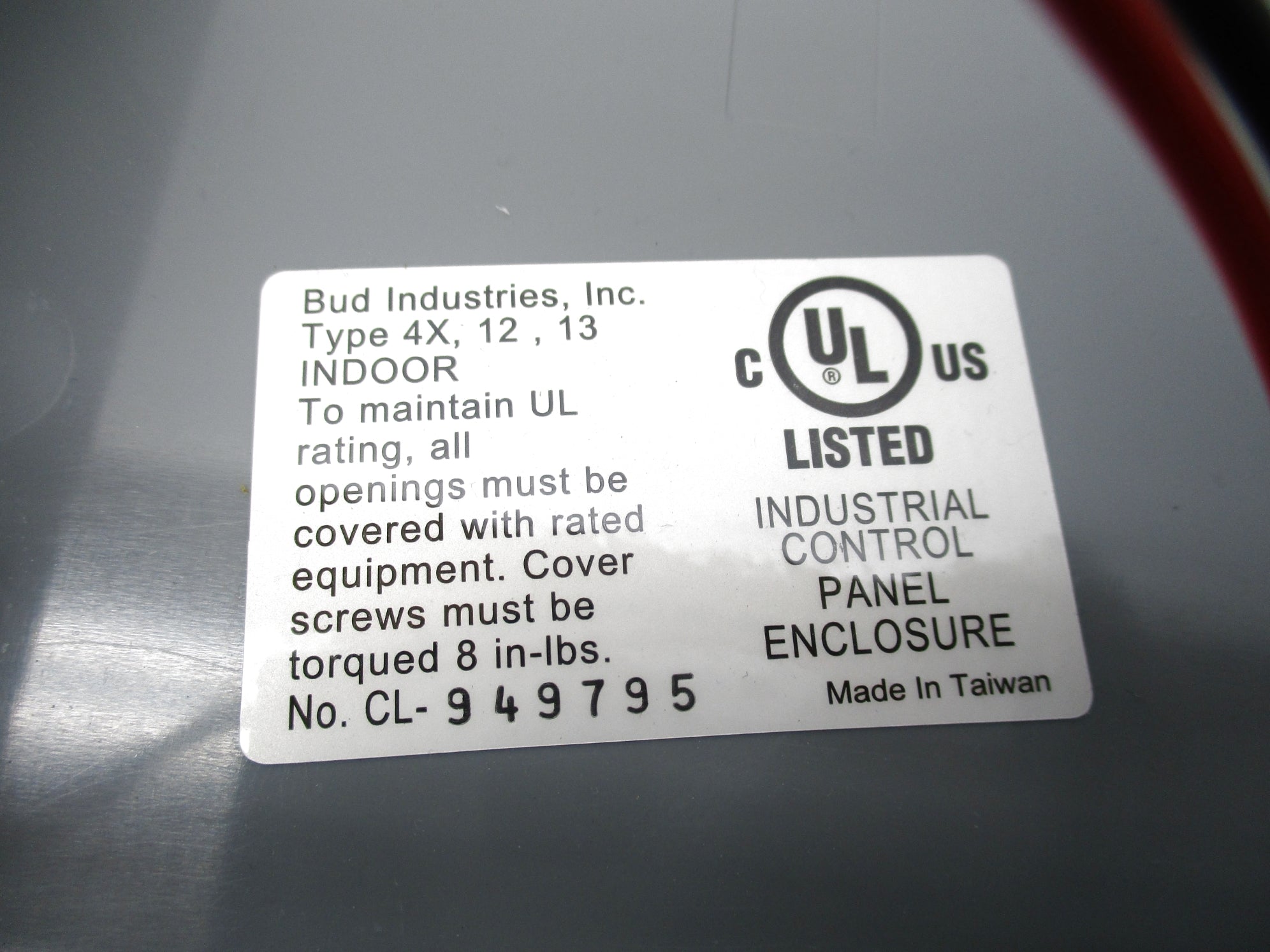 BUD INDUSTRIES 4X,12,13 CL-949795 NSNP