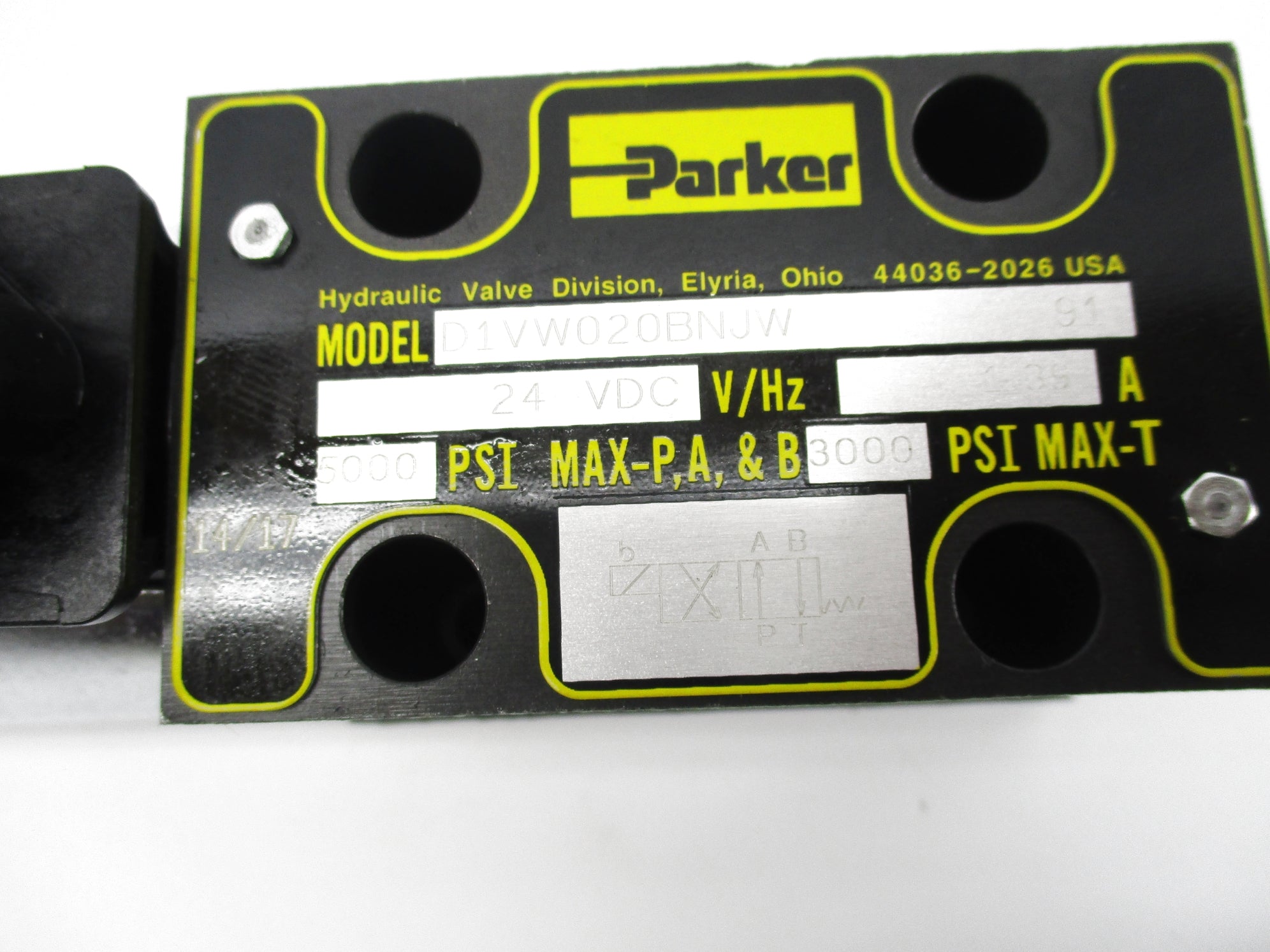 PARKER D1VW020BNJW 24VDC 5000PSI NSNP