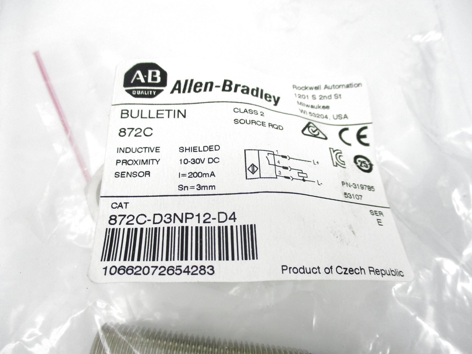 ALLEN BRADLEY 872C-D3NP12-D4 SER. E 10-30VDC NSMP
