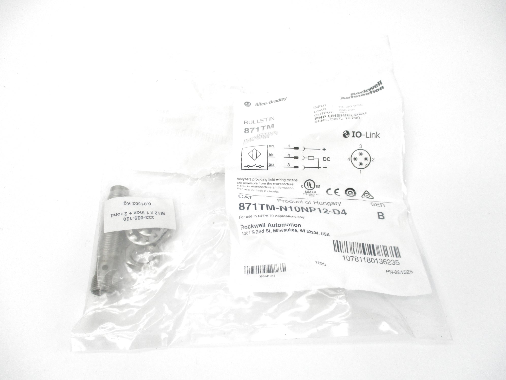 ALLEN BRADLEY 871TM-N10NP12-D4 SER. B NSMP