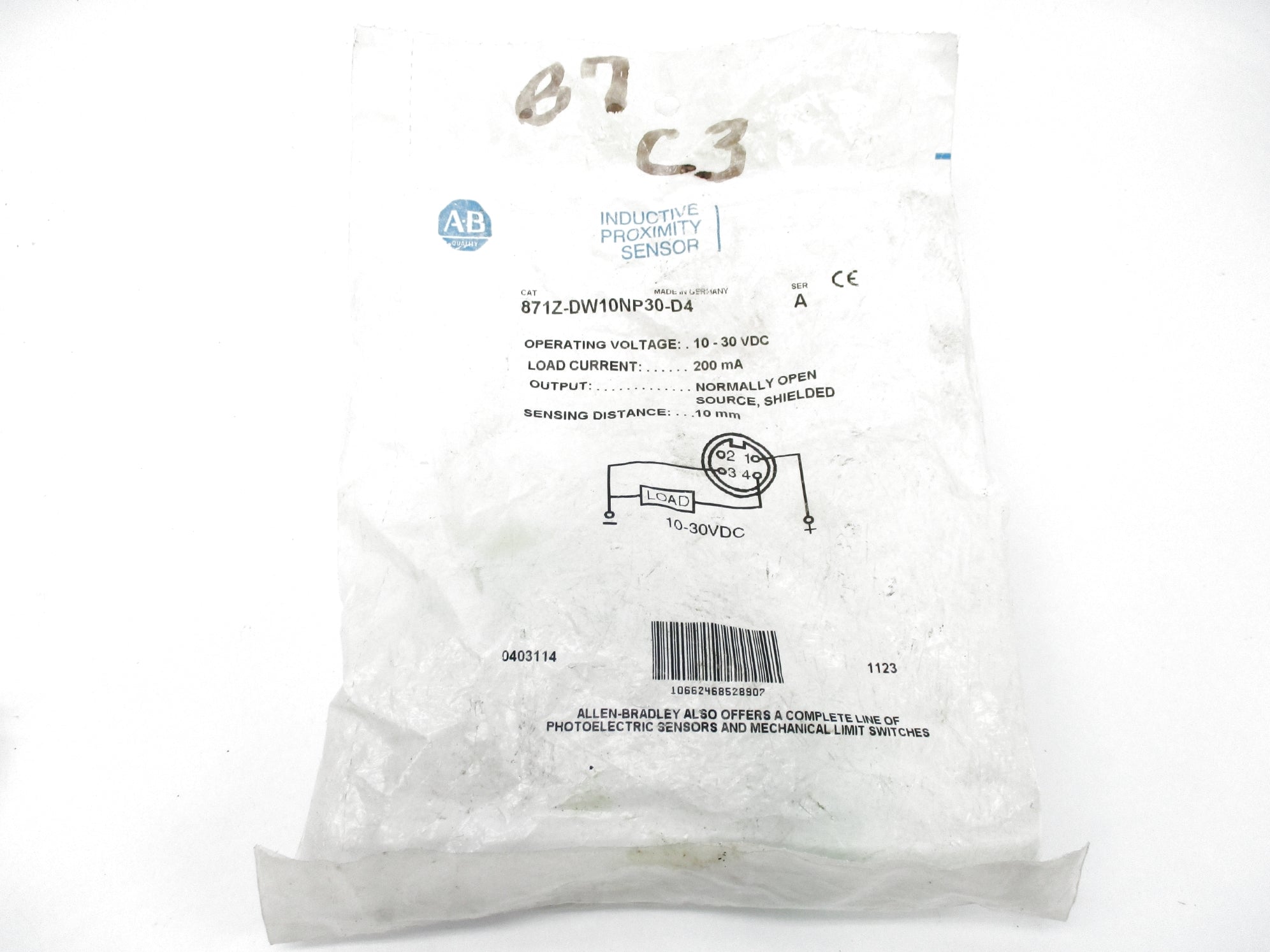 ALLEN BRADLEY 871Z-DW10NP30-D4 SER. A NSMP