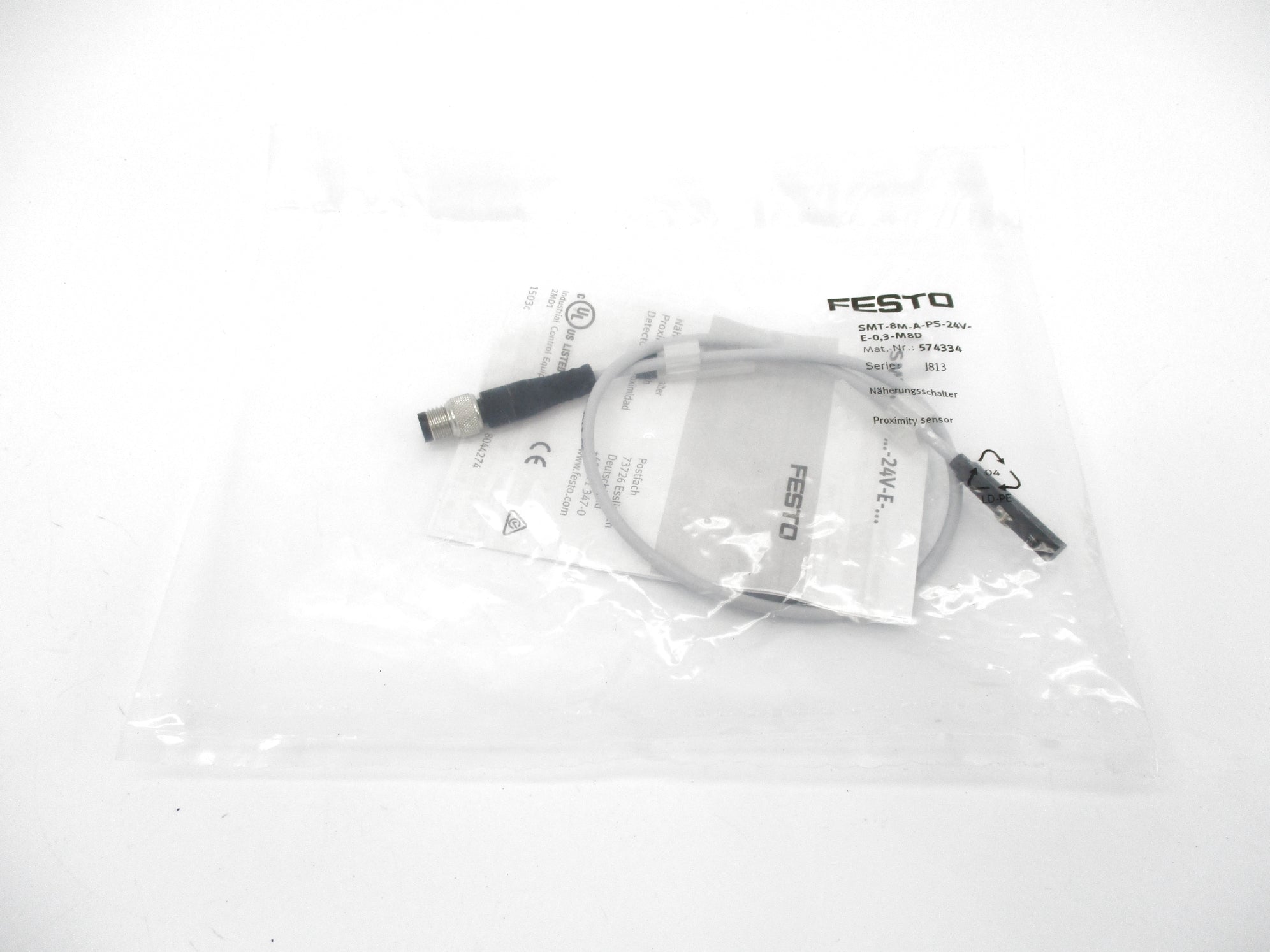 FESTO SMT-8M-A-PS-24V-E-0,3-M8D 574334 SER. J813 NSMP
