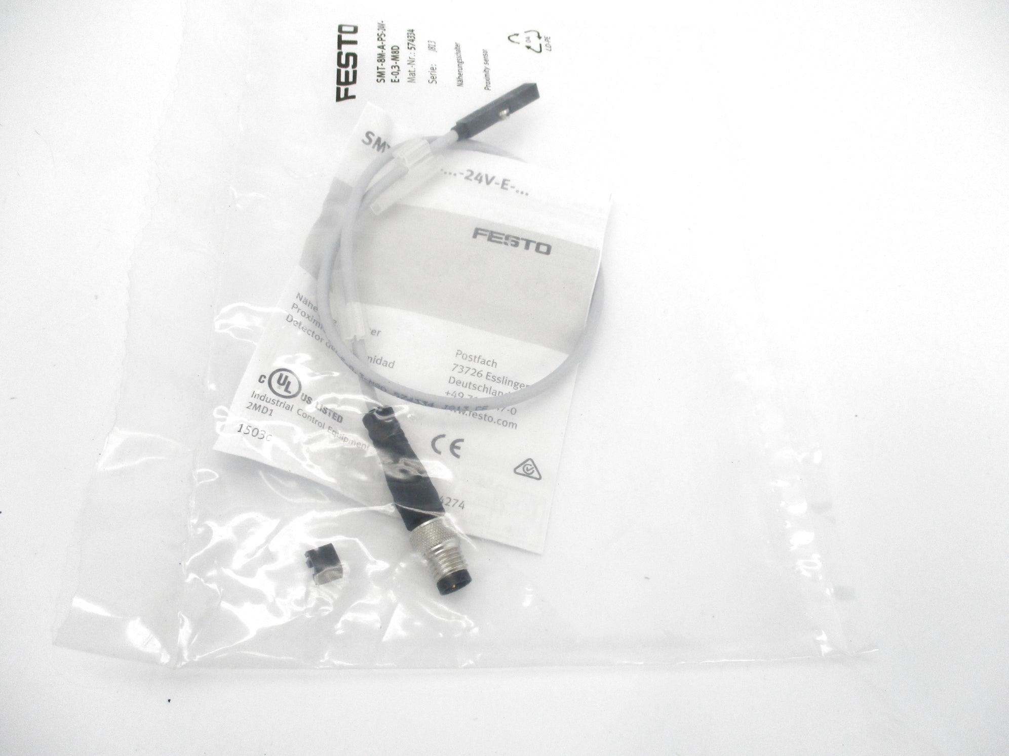 FESTO SMT-8M-A-PS-24V-E-0,3-M8D 574334 SER. J813 NSMP