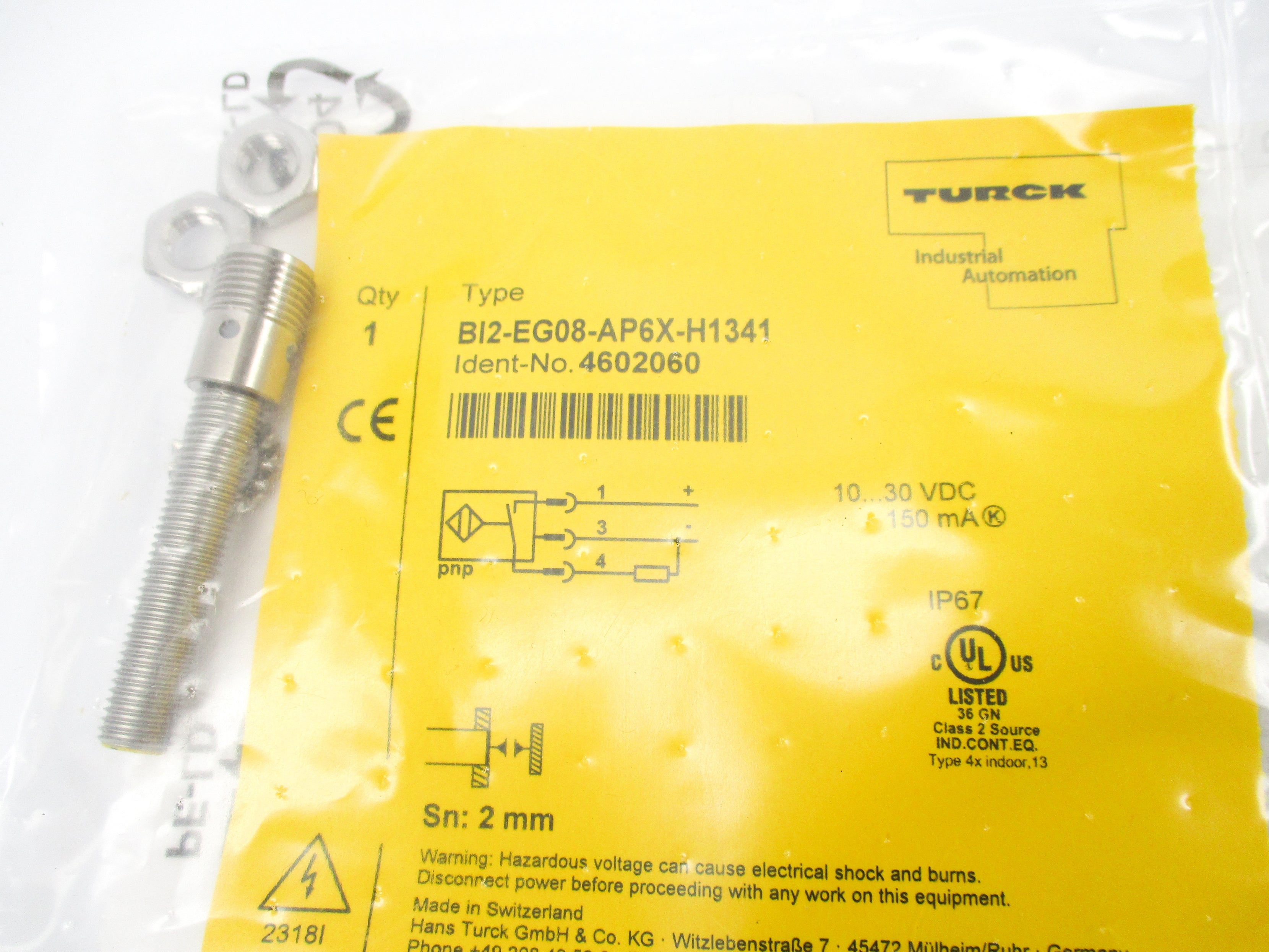 TURCK BI2-EG08-AP6X-H1341 4602060 10-30VDC NSMP