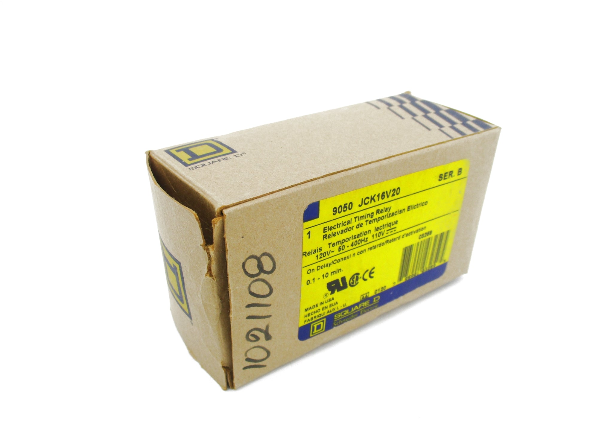 SQUARE D 9050JCK16V20 SER. B 10A 120V-50-40HZ 110V NSMP