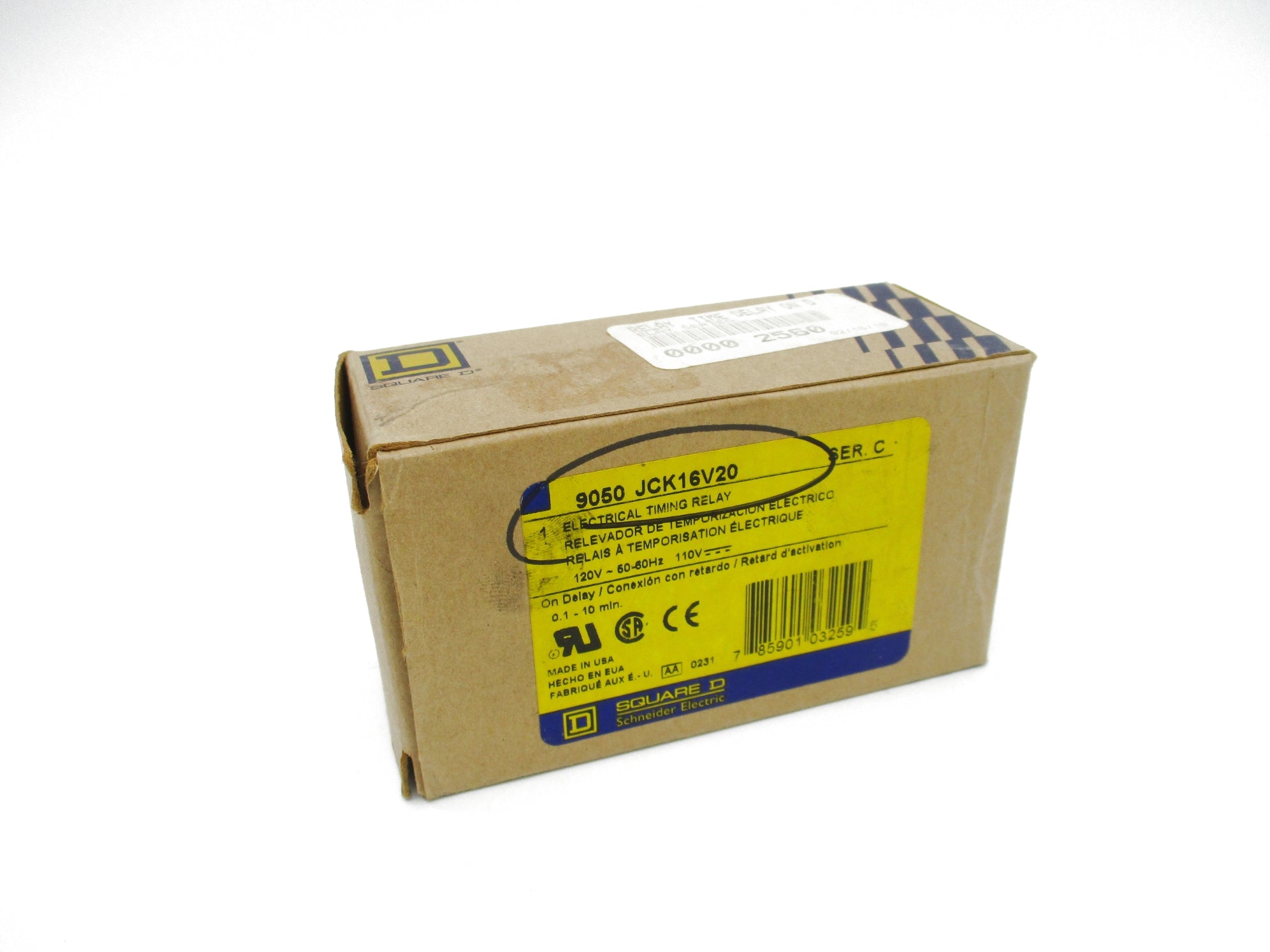 SQUARE D 9050JCK16V20 SER. C 110/120V 0.1-10M 10A NSMP